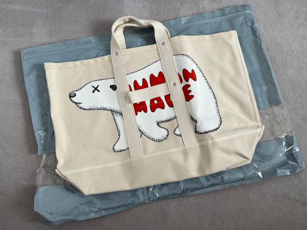 Human Made Kaws x Human Made Tote Bag Bear Large | Grailed