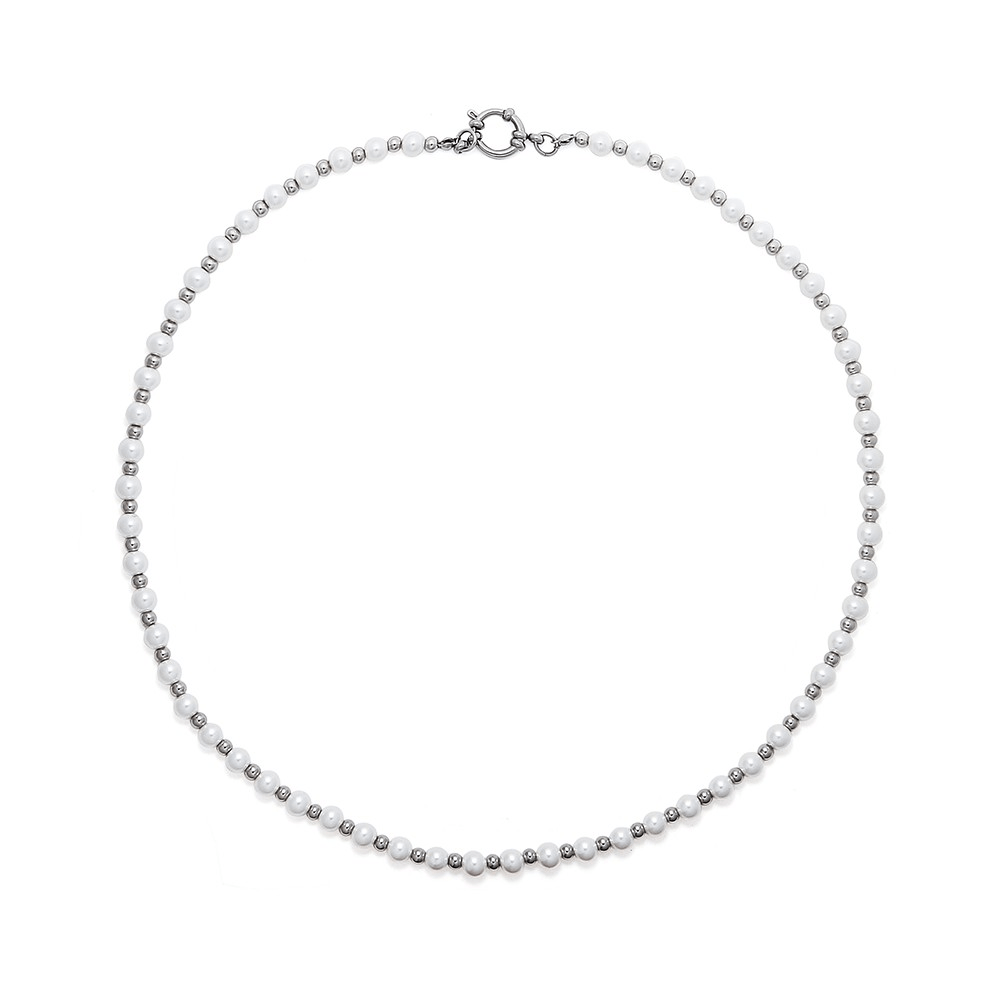 Jewelry × Vintage Fashion Pearl Stitching Couple Necklace Size ONE SIZE - 2 Thumbnail