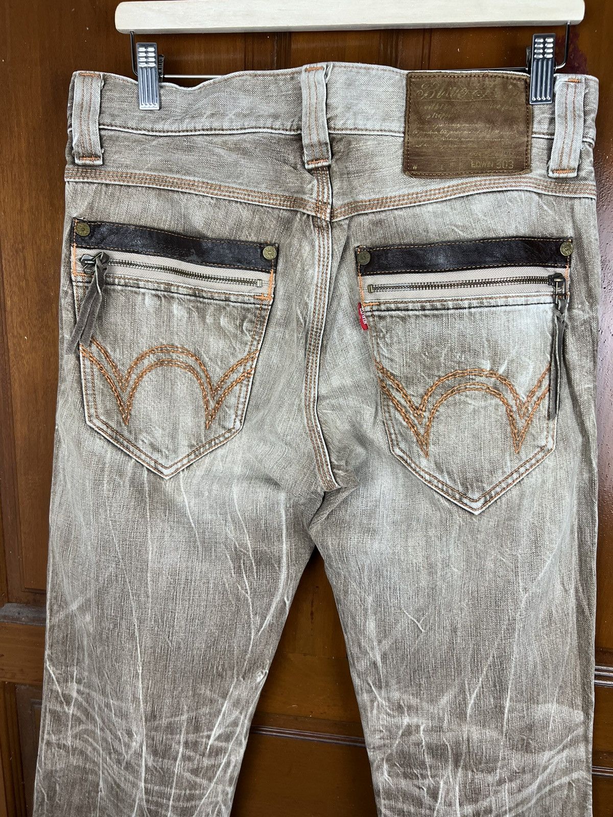 Edwin Vintage Edwin 503 Blue Trip Jeans With Very Rare Design Size US 34 / EU 50 - 11 Thumbnail