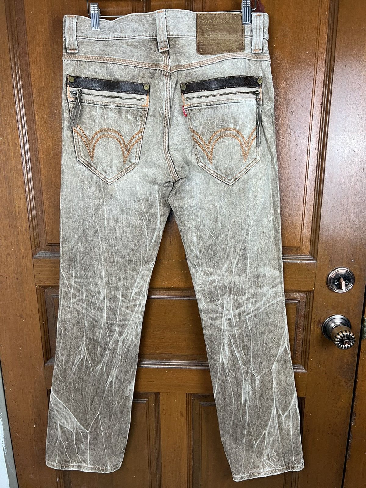 Edwin Vintage Edwin 503 Blue Trip Jeans With Very Rare Design Size US 34 / EU 50 - 10 Thumbnail