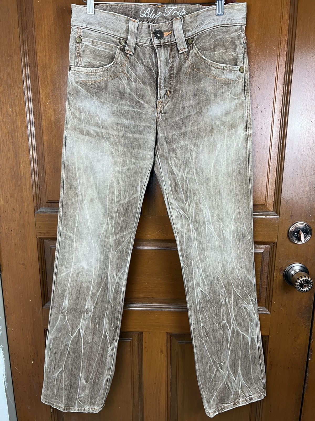 Edwin Vintage Edwin 503 Blue Trip Jeans With Very Rare Design Size US 34 / EU 50 - 1 Thumbnail