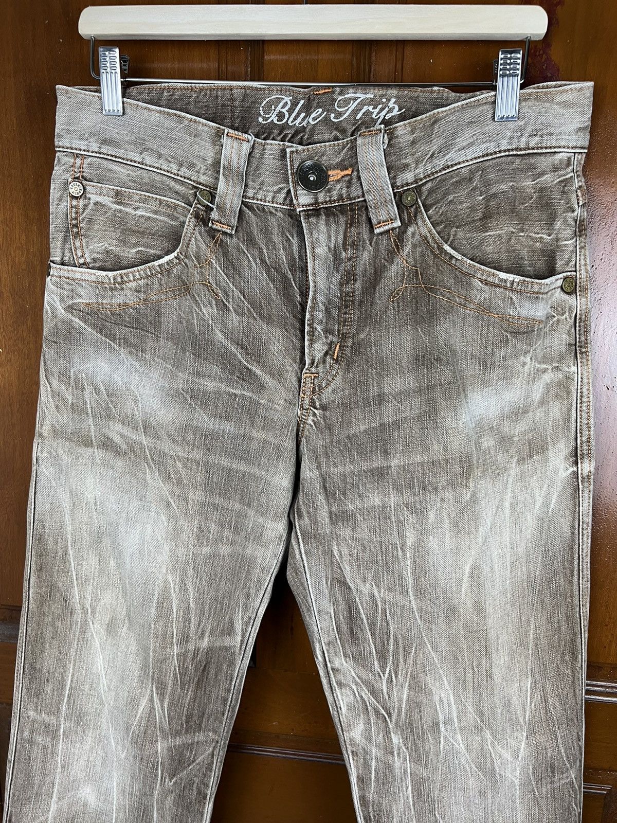Edwin Vintage Edwin 503 Blue Trip Jeans With Very Rare Design Size US 34 / EU 50 - 2 Thumbnail