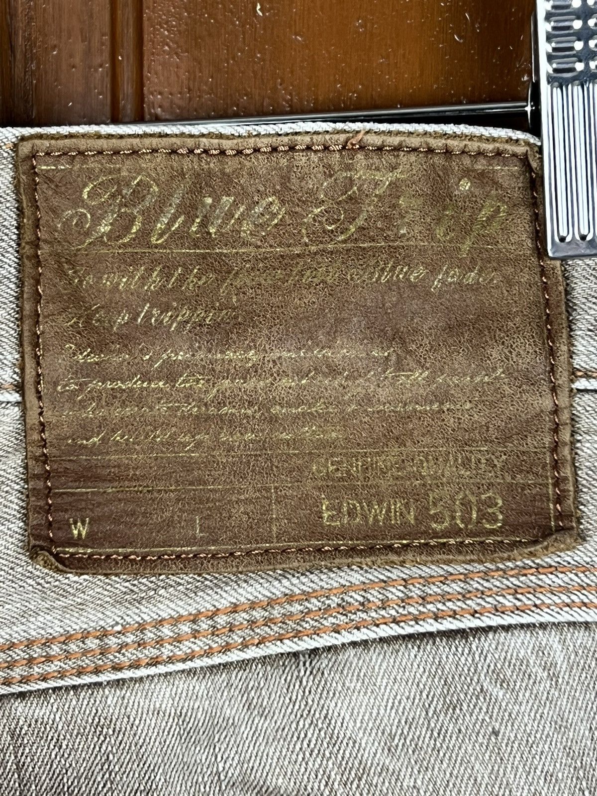 Edwin Vintage Edwin 503 Blue Trip Jeans With Very Rare Design Size US 34 / EU 50 - 9 Thumbnail