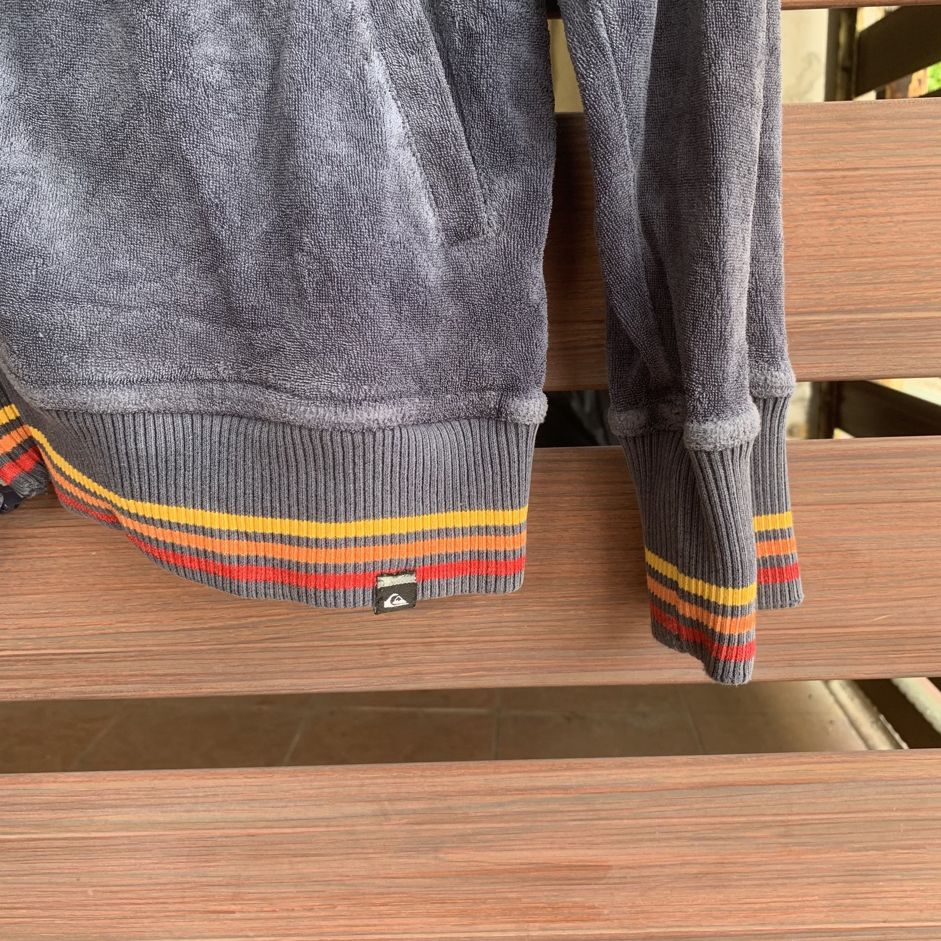 Quiksilver 💥RARE! Vintage Quiksilver Spell Out Fleece Sweater Jacket Size US L / EU 52-54 / 3 - 7 Thumbnail