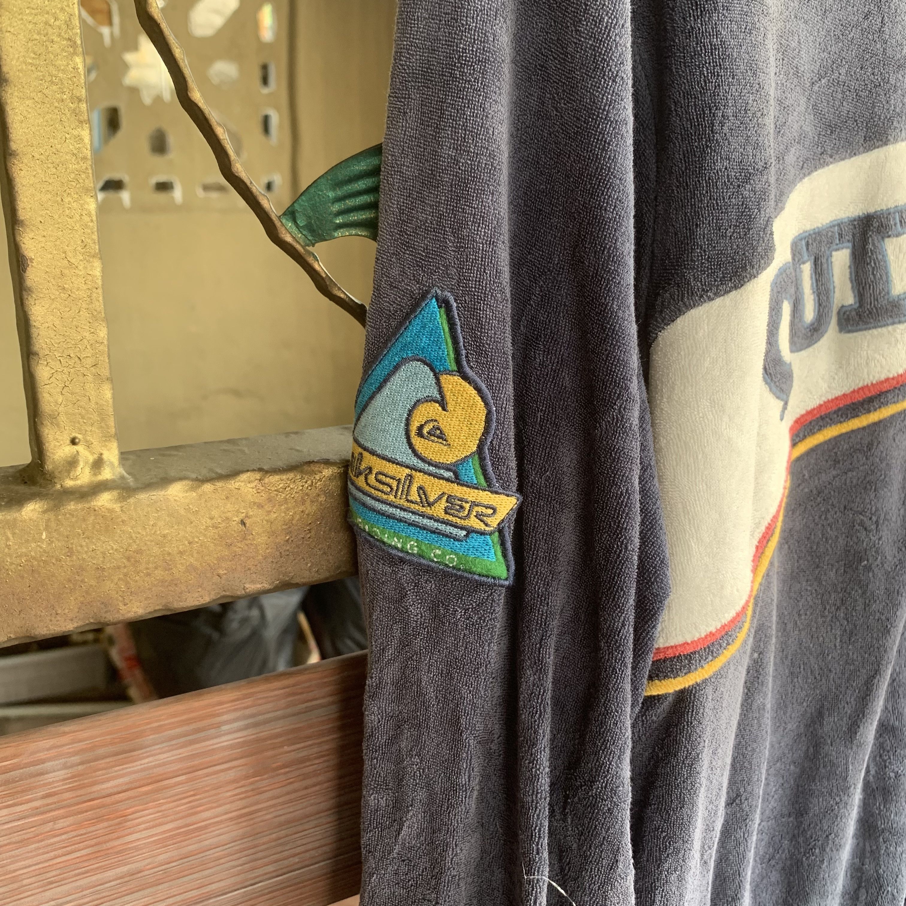 Quiksilver 💥RARE! Vintage Quiksilver Spell Out Fleece Sweater Jacket Size US L / EU 52-54 / 3 - 4 Thumbnail
