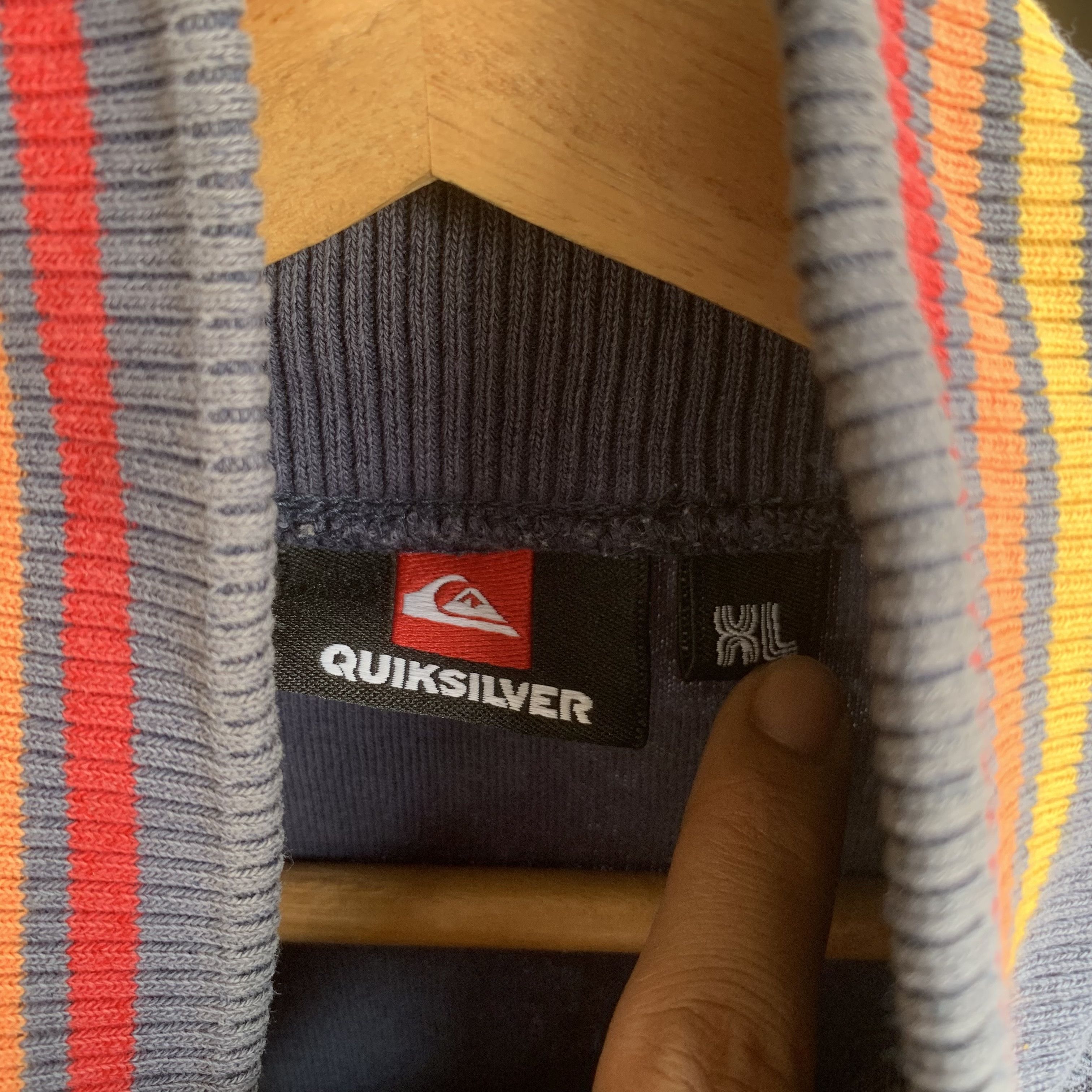Quiksilver 💥RARE! Vintage Quiksilver Spell Out Fleece Sweater Jacket Size US L / EU 52-54 / 3 - 10 Thumbnail
