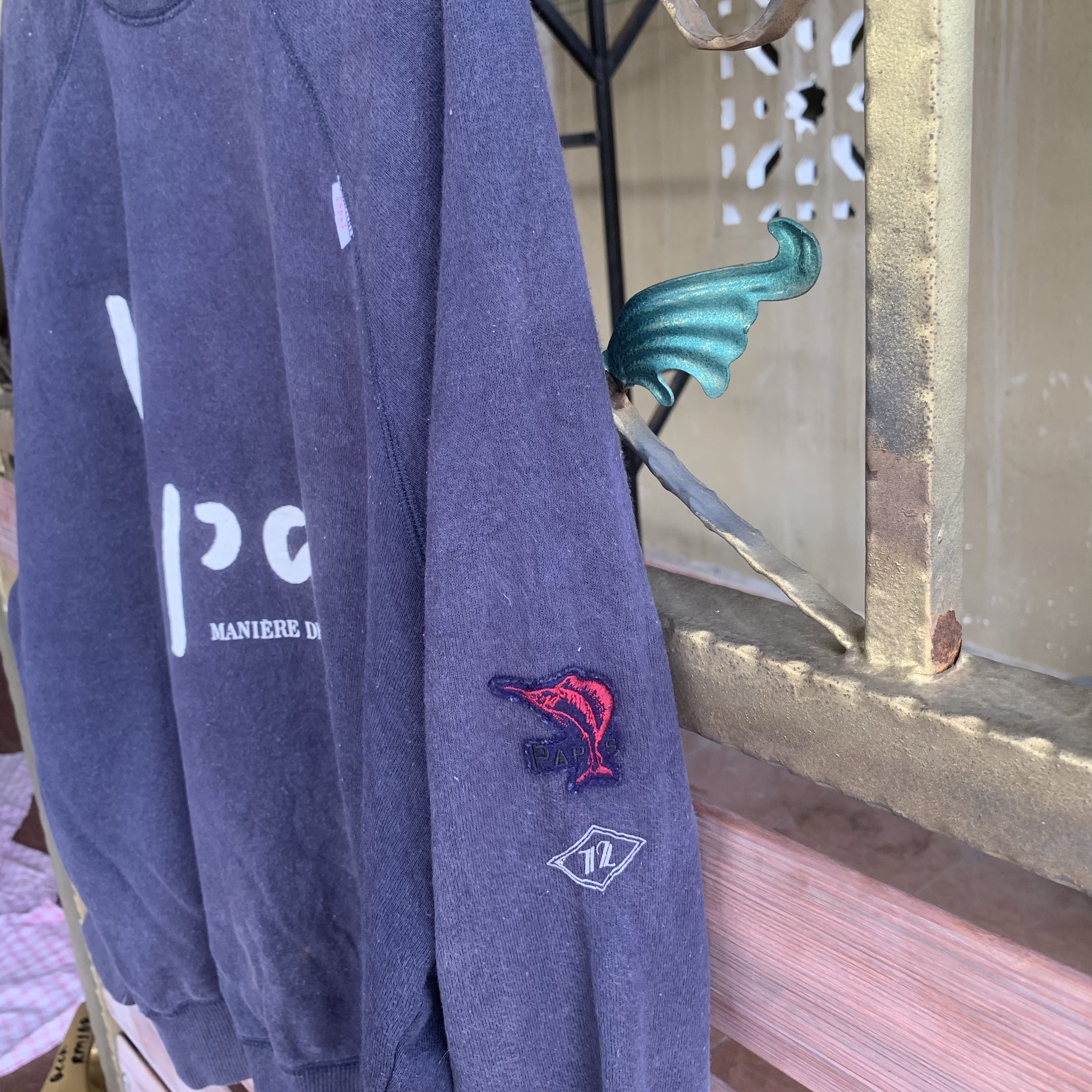 Japanese Brand Vintage Papas Crewneck Jumper Faded Baggy Sweater Size US L / EU 52-54 / 3 - 5 Thumbnail