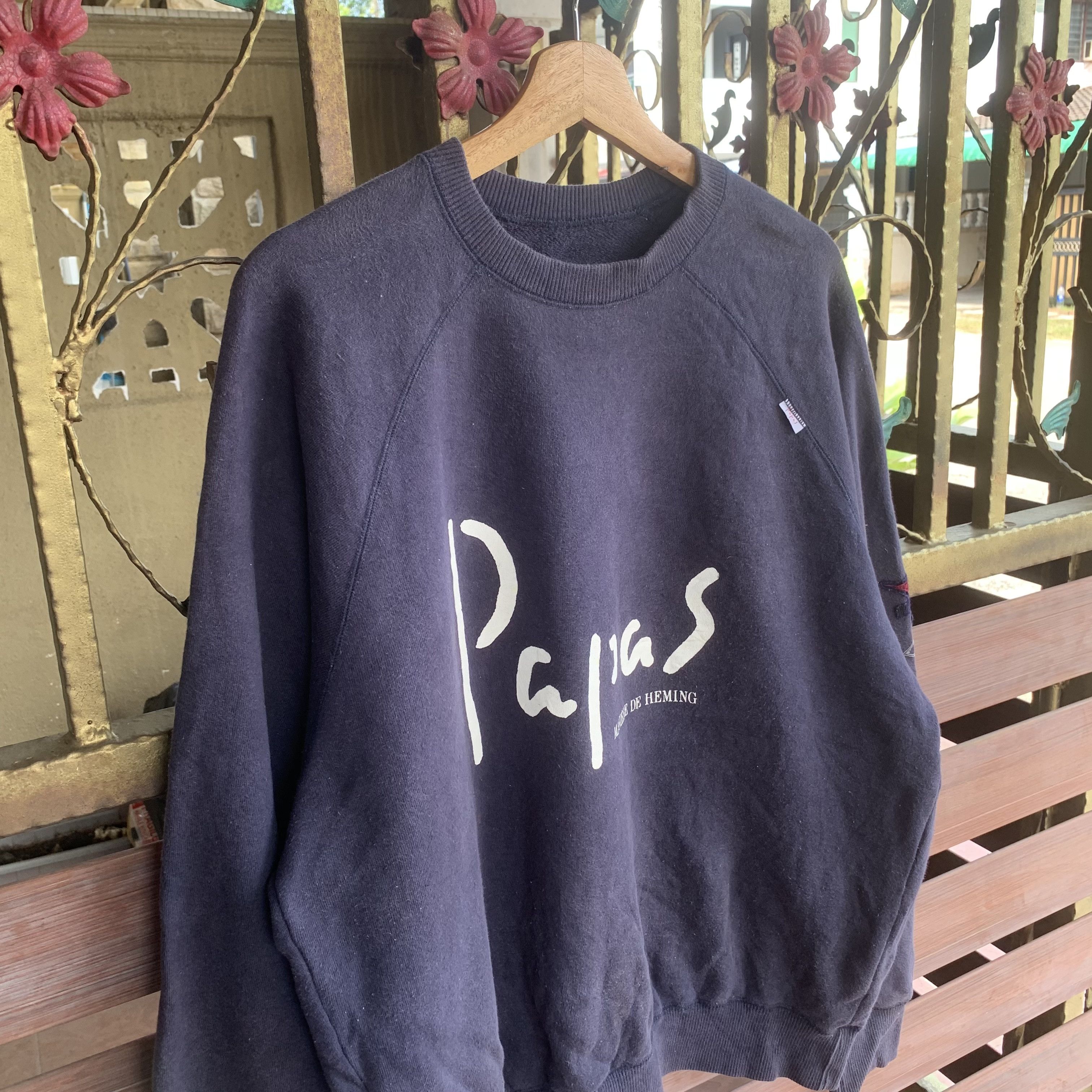 Japanese Brand Vintage Papas Crewneck Jumper Faded Baggy Sweater Size US L / EU 52-54 / 3 - 3 Thumbnail