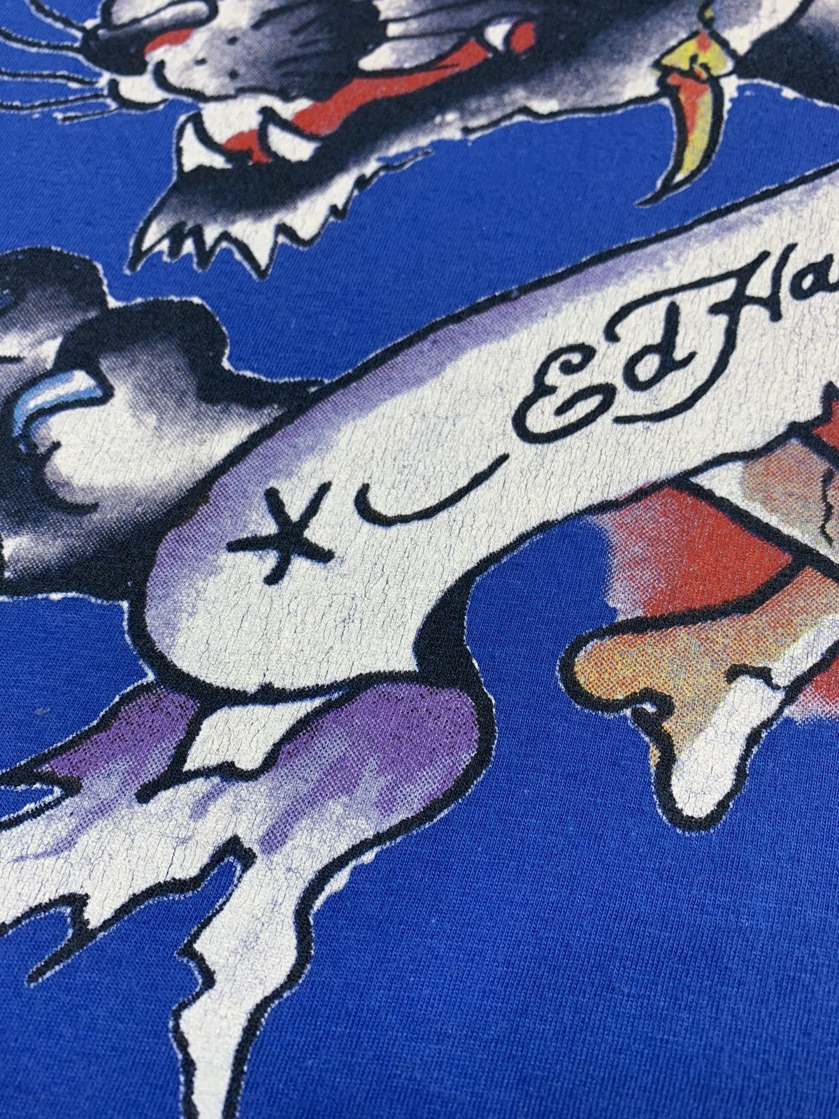 Christian Audigier × Ed Hardy Ed Hardy Cristian Audigier t-shirt tiger logo blue size L Size US L / EU 52-54 / 3 - 3 Thumbnail