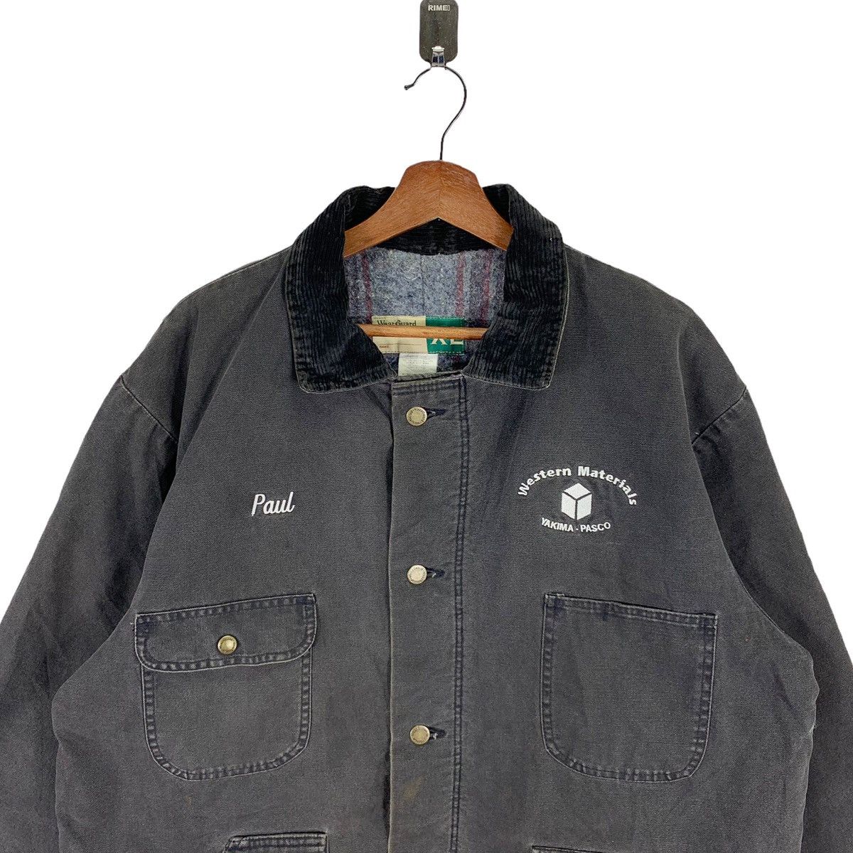 Vintage VINTAGE WEAR GUARD WORKERS DENIM DUCK JACKET Size US XL / EU 56 / 4 - 4 Thumbnail