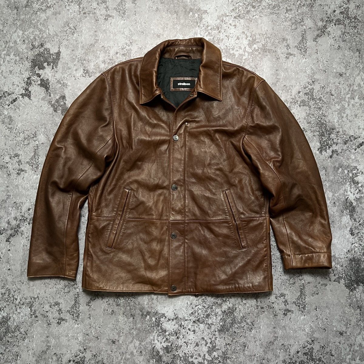 Strellson Strellson Leather Jacket Brown | Grailed