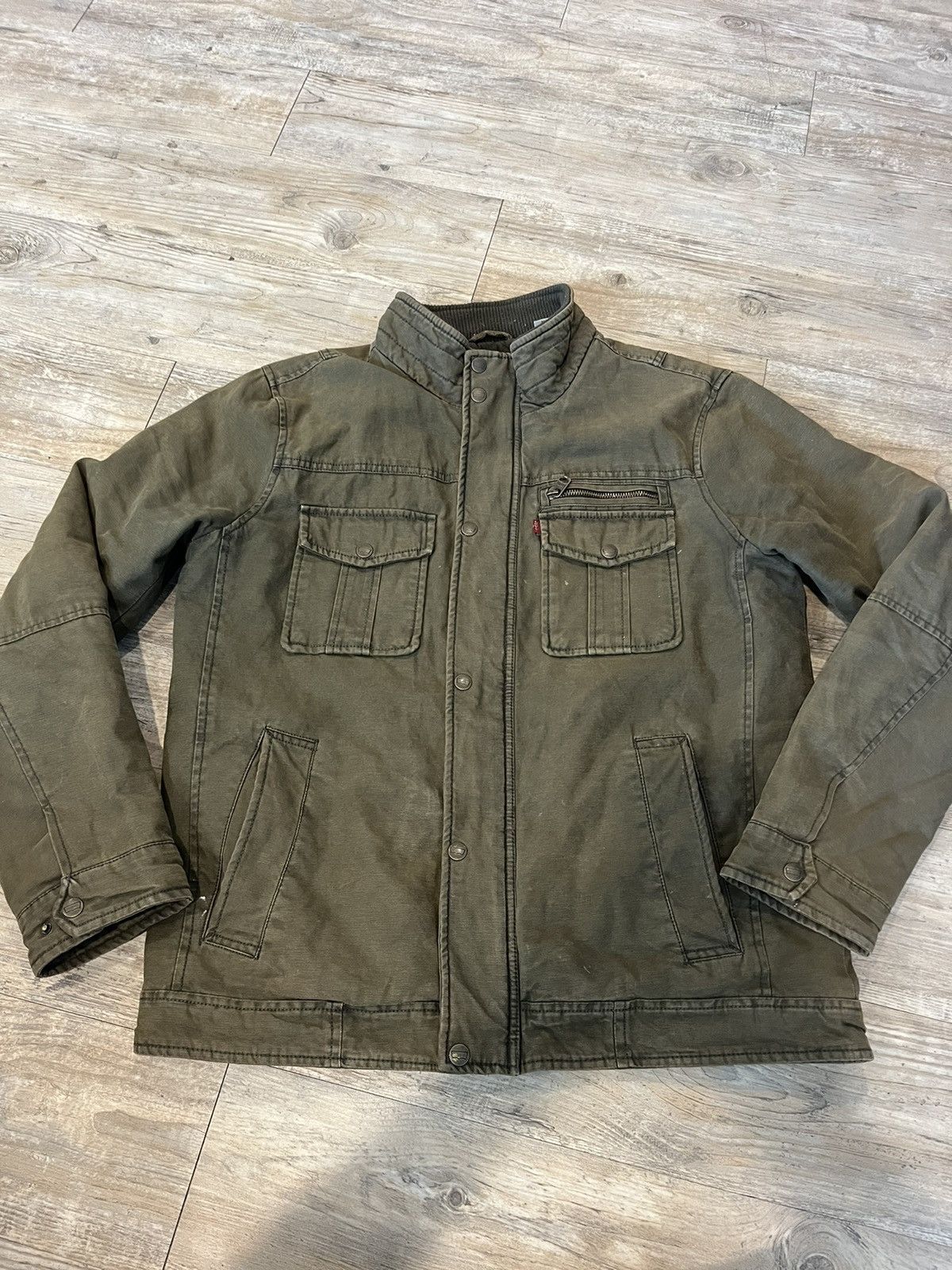 Vintage Vintage Levi’s green denim jacket size medium Grailed