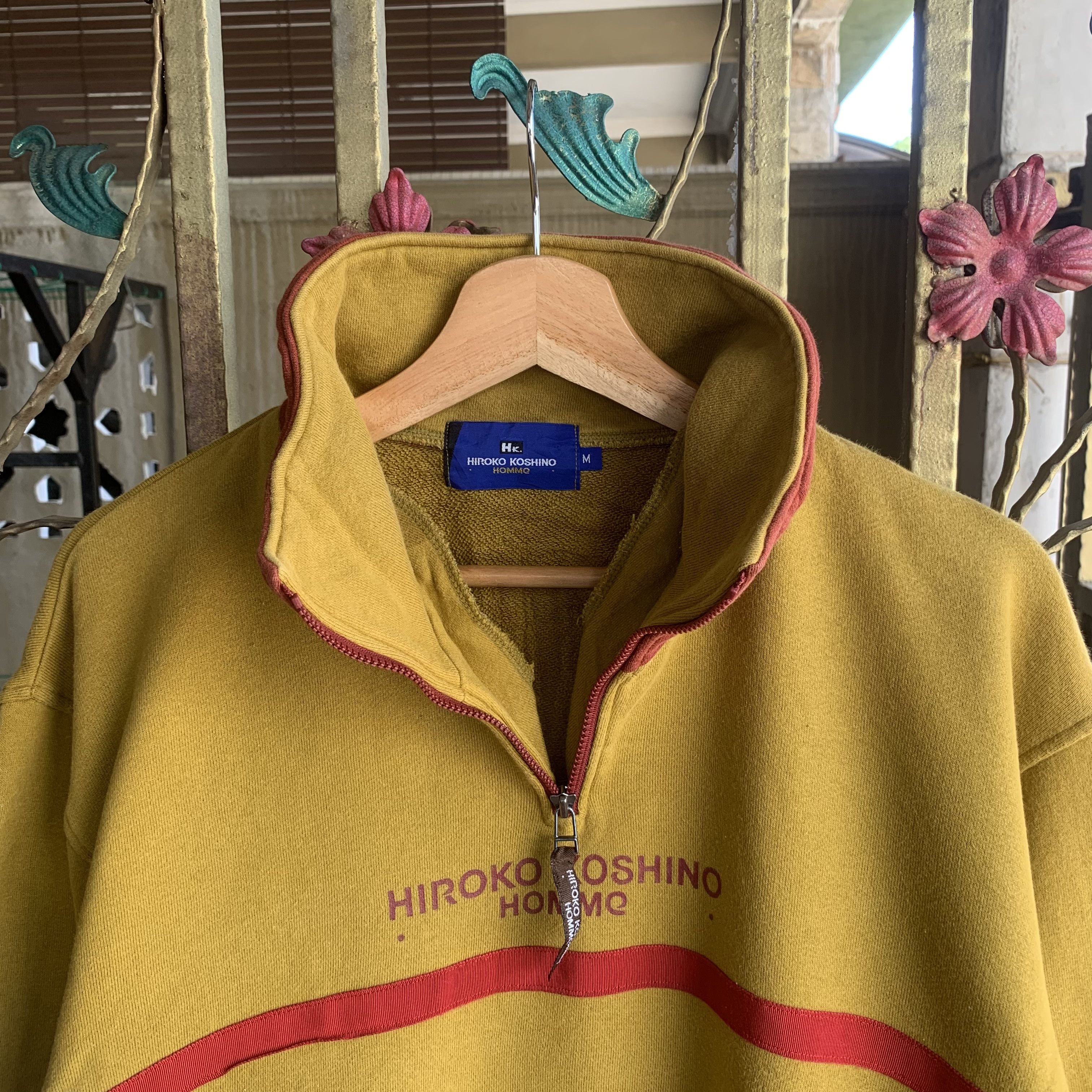 Hiroko Koshino Homme Vintage HK Hiroko Koshino Homme Half Zip Pullover Sweater Size US M / EU 48-50 / 2 - 5 Thumbnail