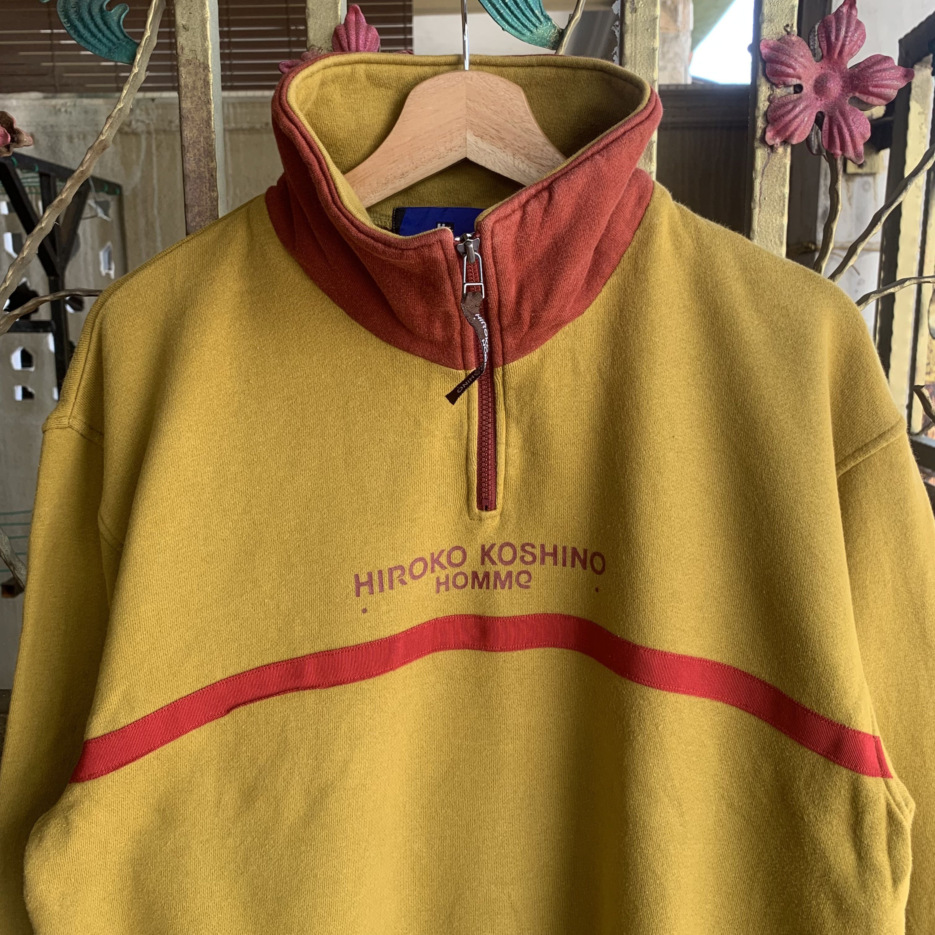 Hiroko Koshino Homme Vintage HK Hiroko Koshino Homme Half Zip Pullover Sweater Size US M / EU 48-50 / 2 - 2 Thumbnail