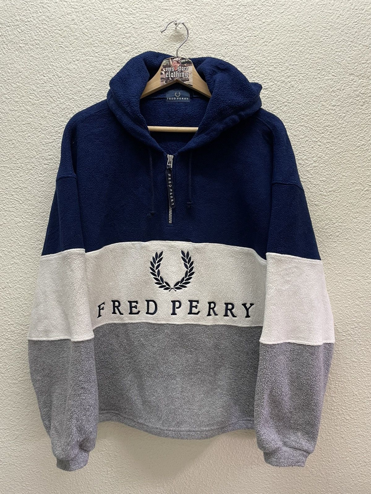 Fred Perry Vintage 90’S Fred Perry Sweetshirt Fleece Hoodie Size US L / EU 52-54 / 3 - 2 Thumbnail