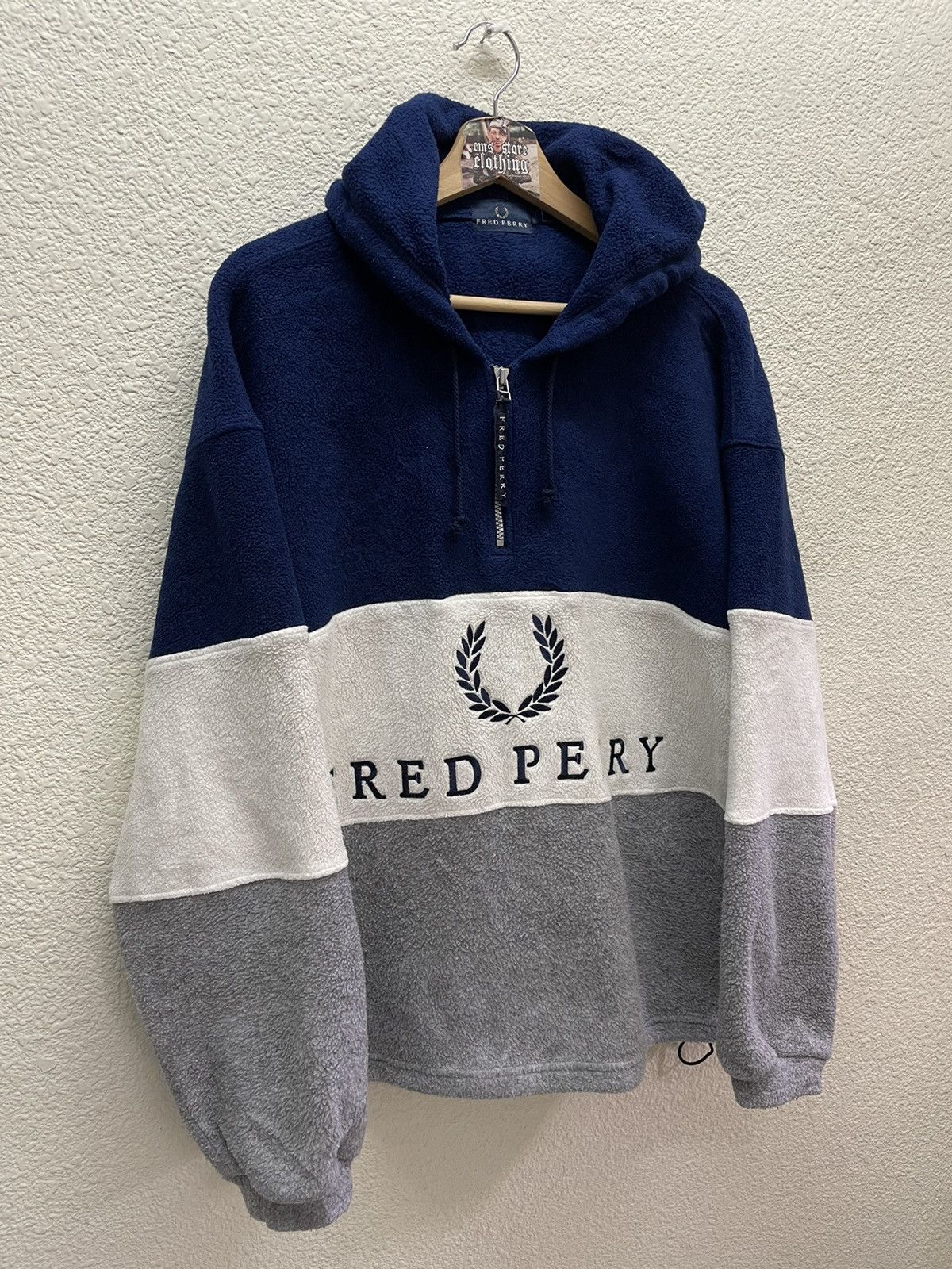 Fred Perry Vintage 90’S Fred Perry Sweetshirt Fleece Hoodie Size US L / EU 52-54 / 3 - 3 Thumbnail