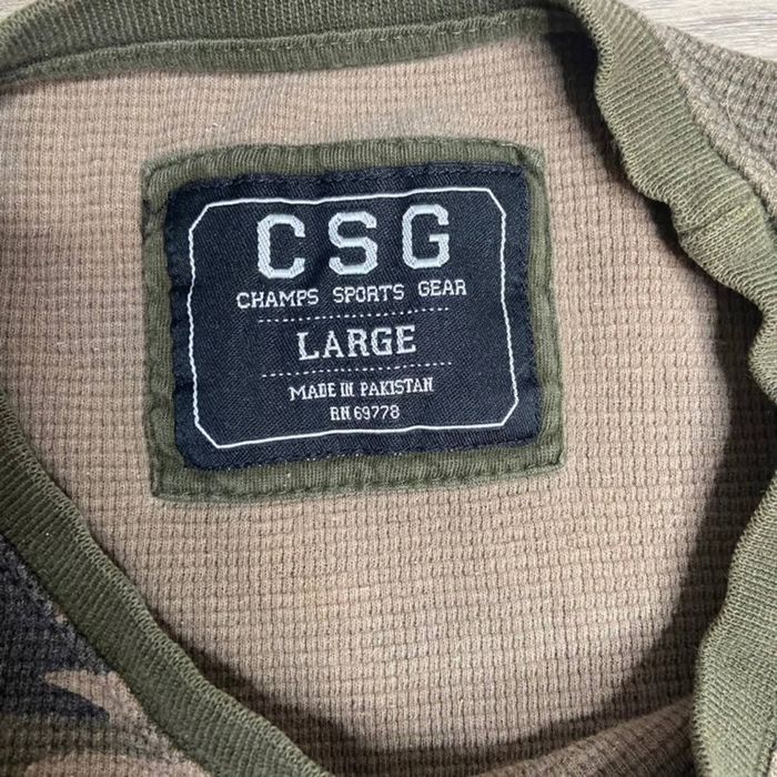 Champs Sport Champs Sports Gear Camo Grunge Thermal Shirt Grailed