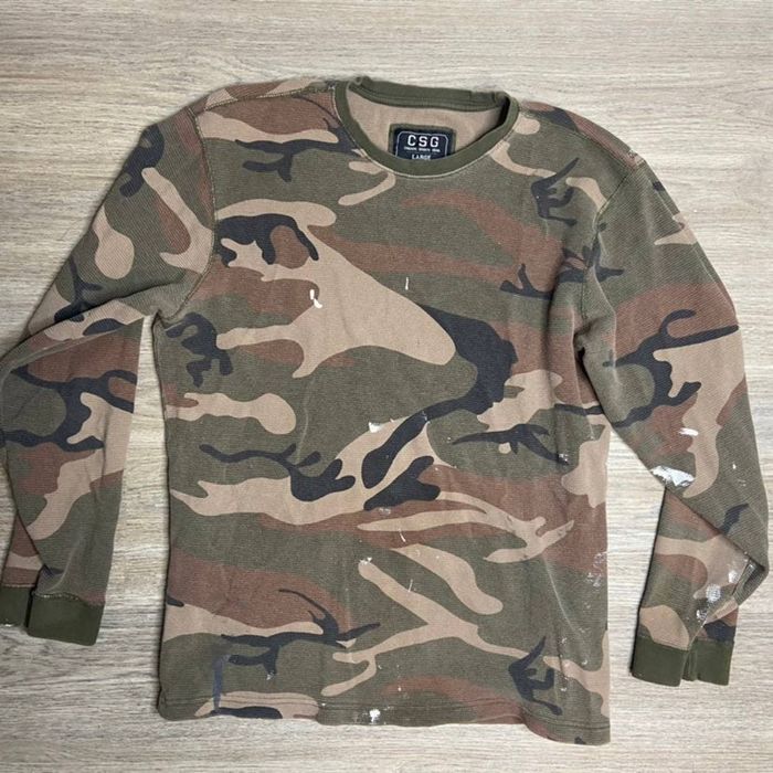 Champs Sport Champs Sports Gear Camo Grunge Thermal Shirt Grailed
