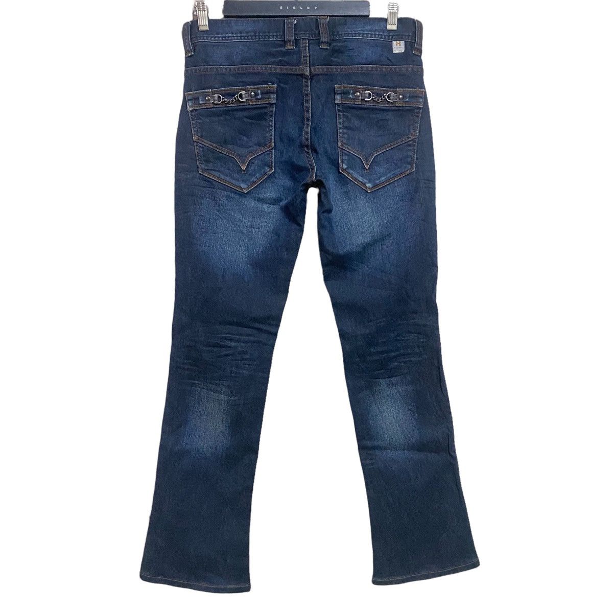 Japanese Brand Hideaways Nicole Denim Flare Jeans Size US 31 - 2 Thumbnail