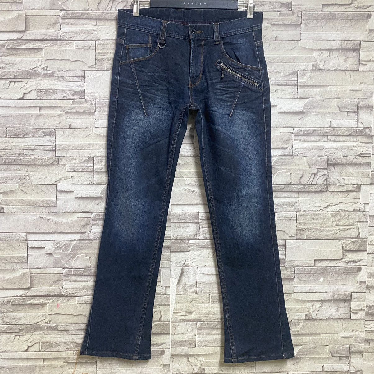 Japanese Brand Hideaways Nicole Denim Flare Jeans Size US 31 - 3 Thumbnail