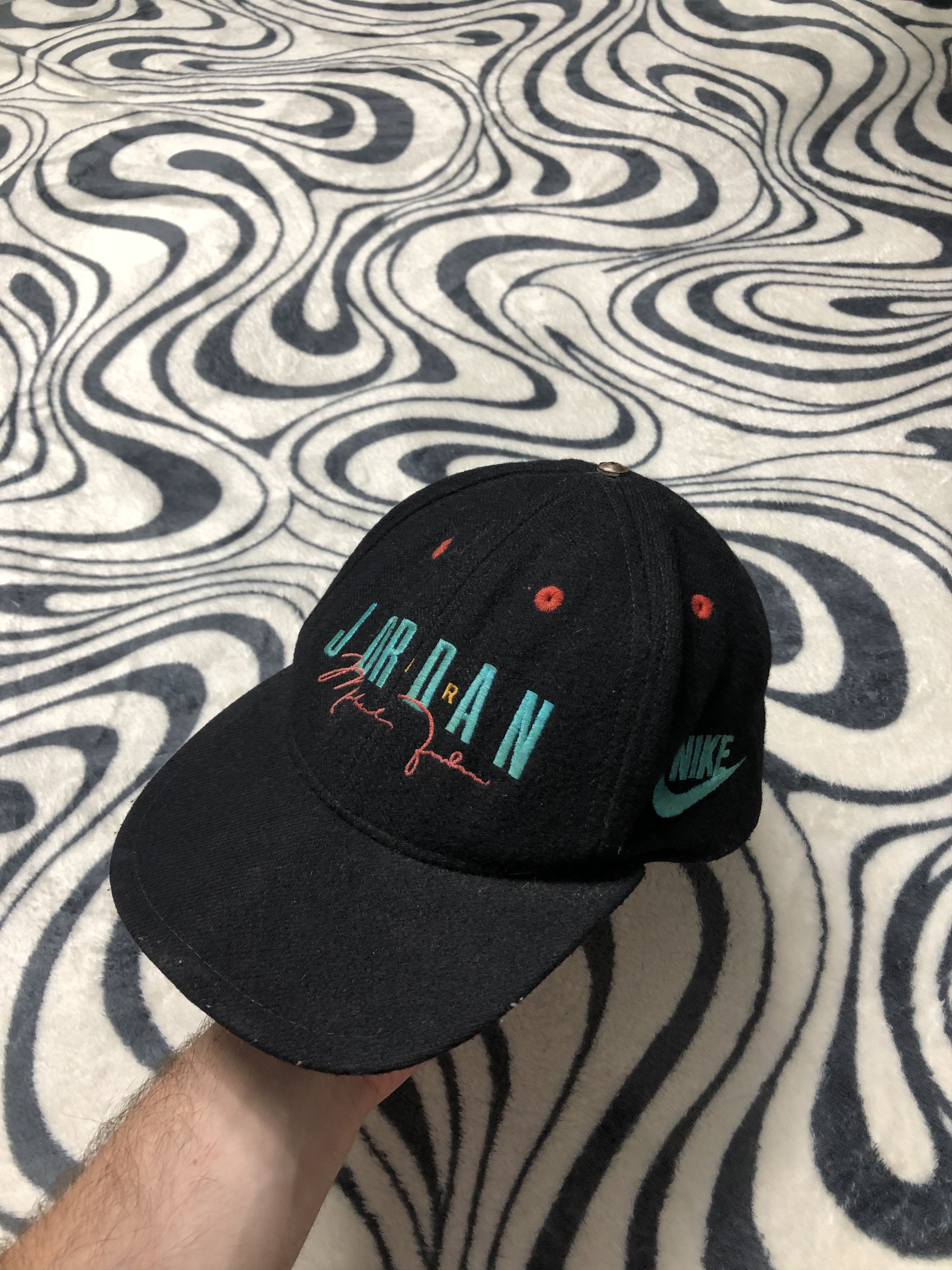 Nike × Vintage Nike Air Jordan Vintage Wool Cap Hat Size ONE SIZE - 1 Thumbnail