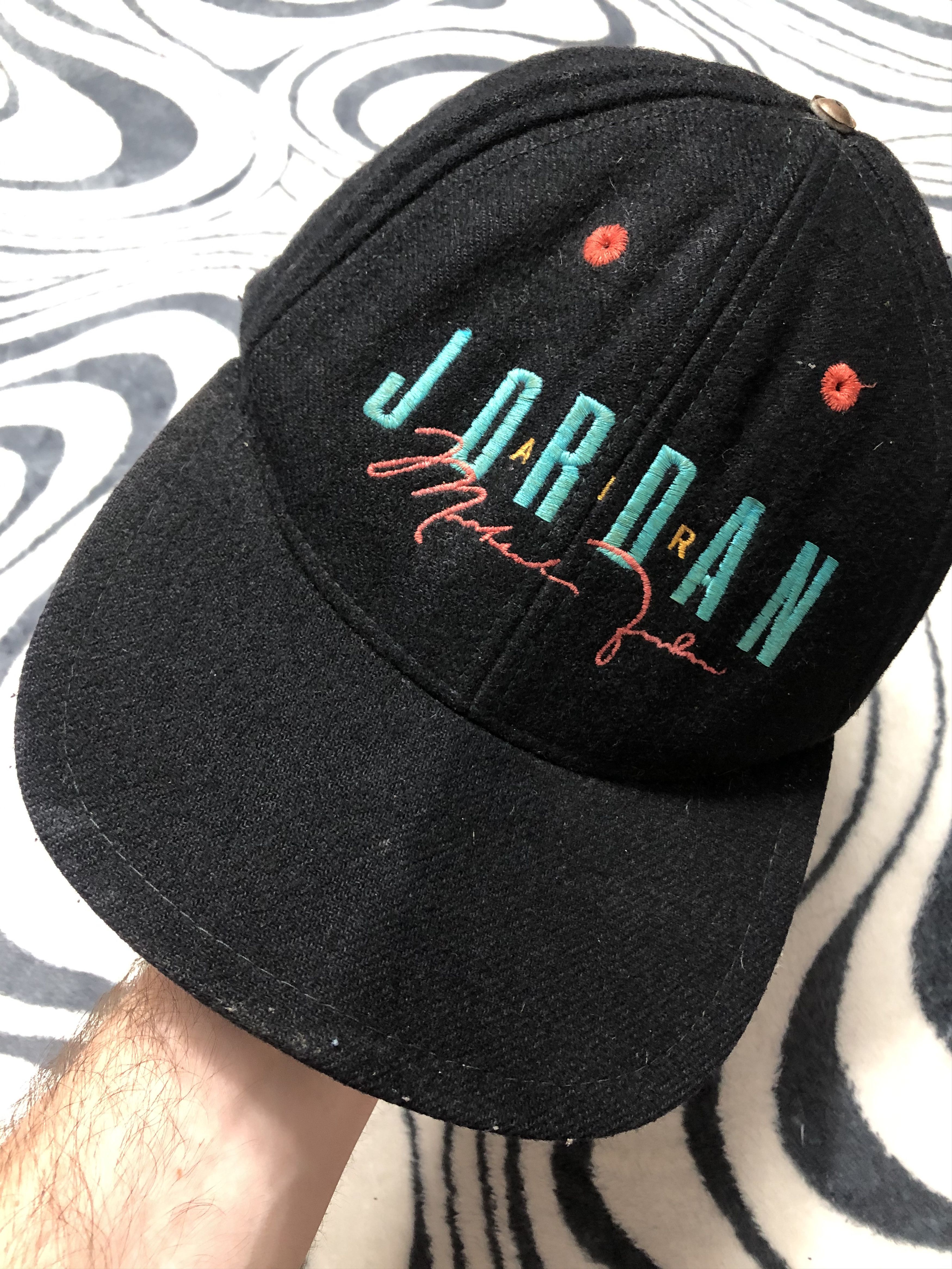 Nike × Vintage Nike Air Jordan Vintage Wool Cap Hat Size ONE SIZE - 3 Thumbnail