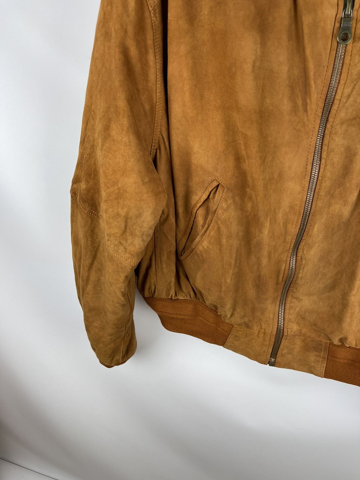 Genuine Leather Genuine Leather vintage streetwear brown bomber jacket riri Size US L / EU 52-54 / 3 - 6 Thumbnail