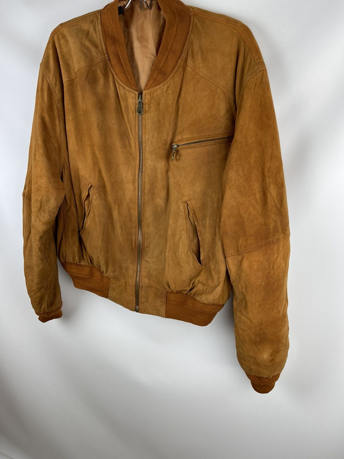 Genuine Leather Genuine Leather vintage streetwear brown bomber jacket riri Size US L / EU 52-54 / 3 - 4 Thumbnail