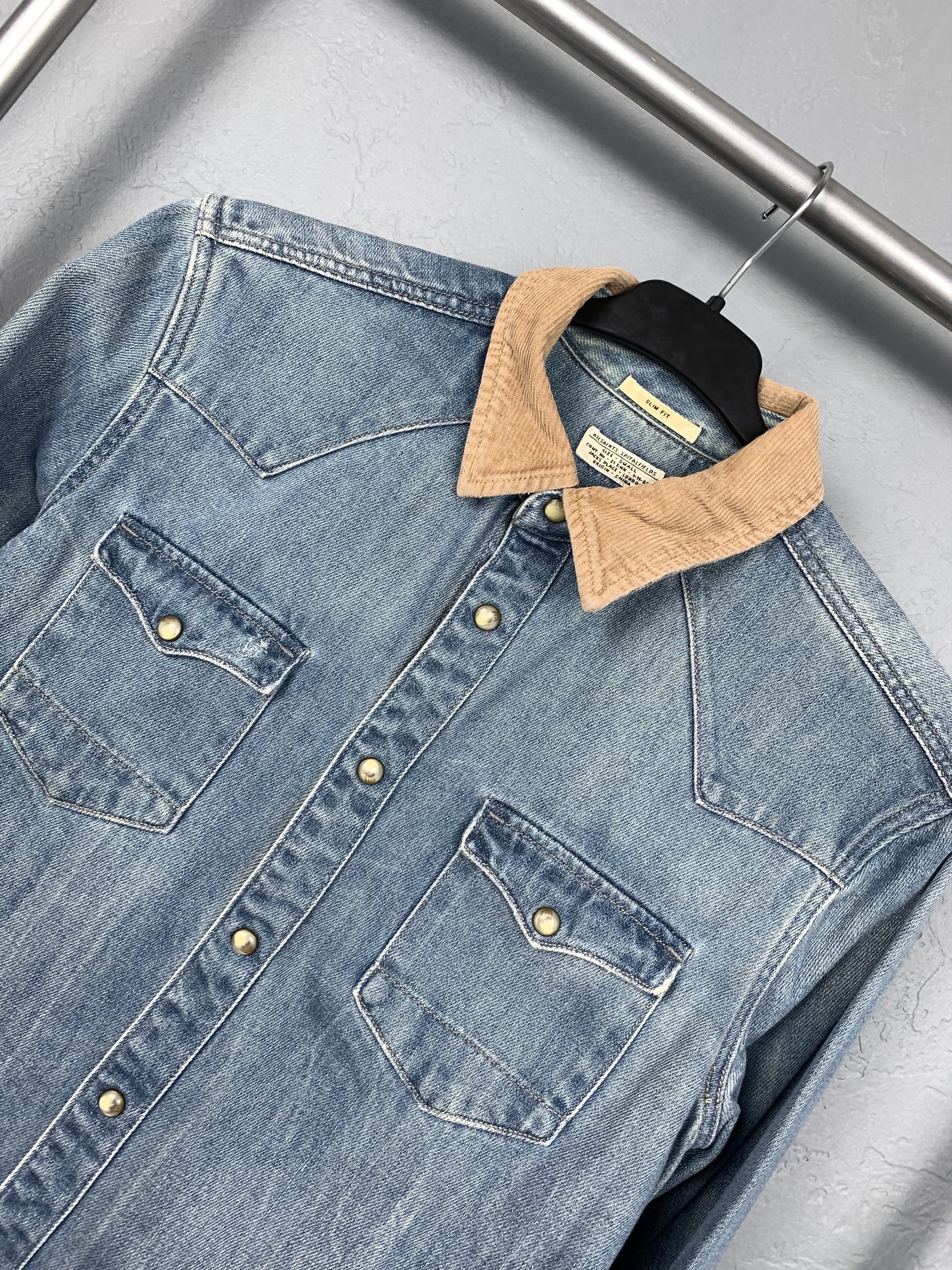 Allsaints Allsaints Vintage Mens Denim Long Sleeve Shirt Size US S / EU 44-46 / 1 - 2 Thumbnail