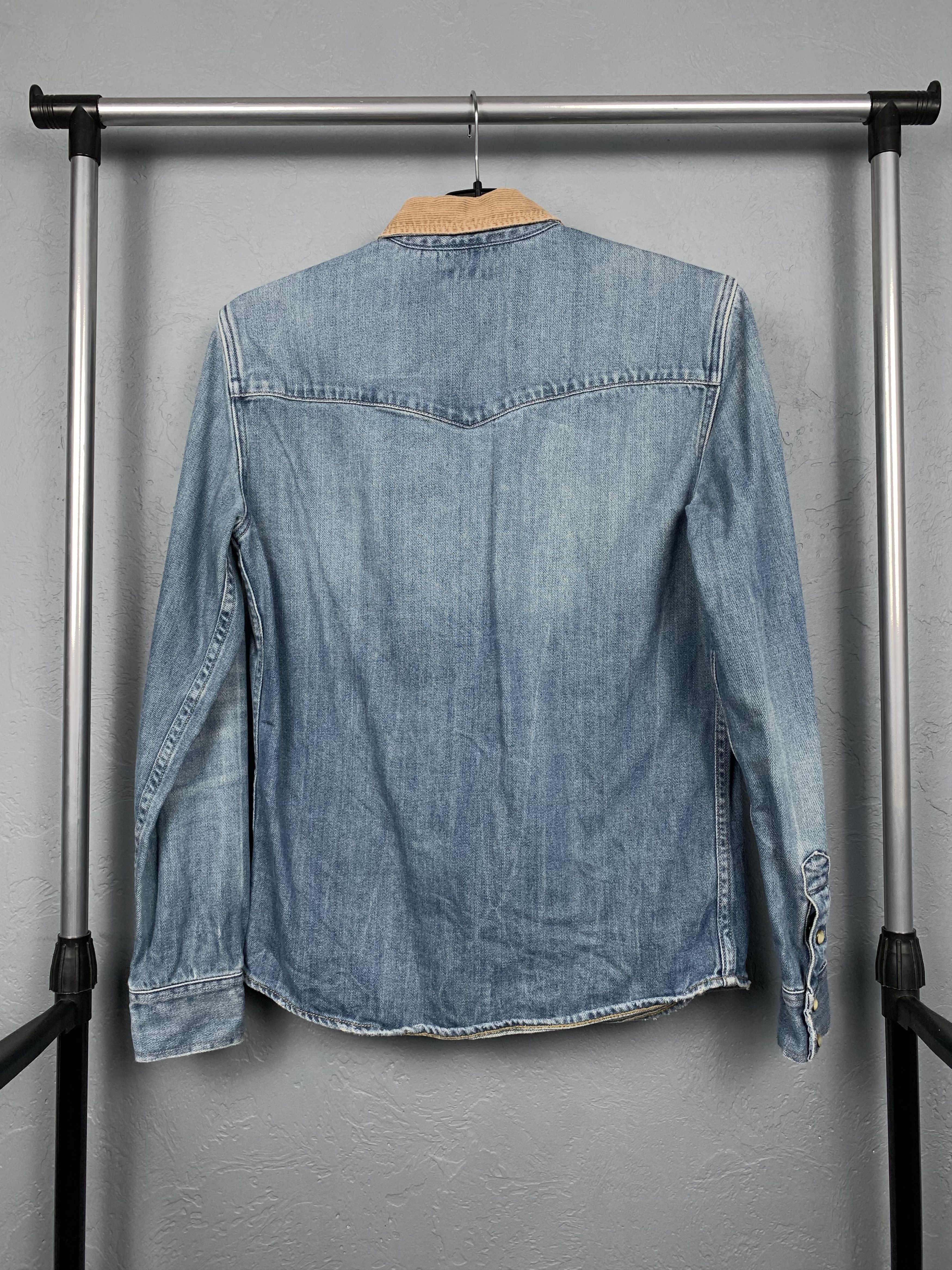 Allsaints Allsaints Vintage Mens Denim Long Sleeve Shirt Size US S / EU 44-46 / 1 - 5 Thumbnail