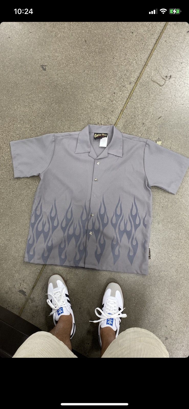 Vintage Vintage Casino Wear Los Angeles Flames Button Up Shirt Size US M / EU 48-50 / 2 - 1 Thumbnail