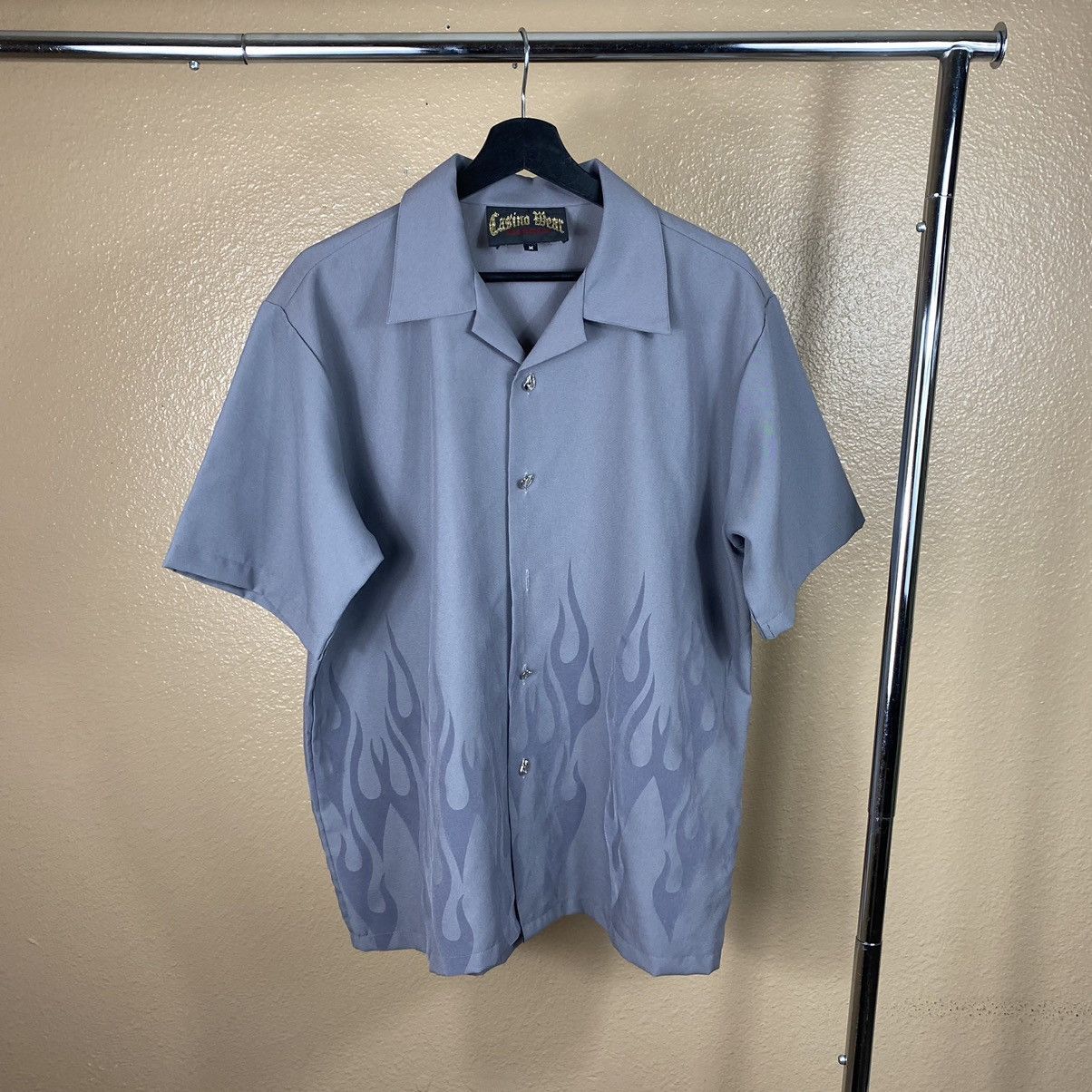 Vintage Vintage Casino Wear Los Angeles Flames Button Up Shirt Size US M / EU 48-50 / 2 - 2 Thumbnail