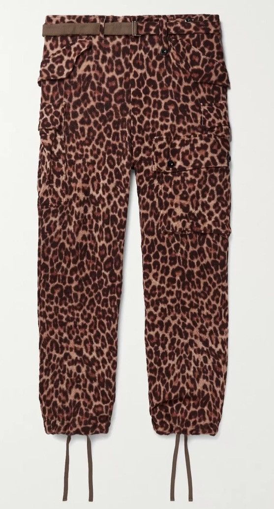 Sacai SACAI Belted Leopard-Print Wool Trousers Size US 32 / EU 48 - 1 Thumbnail