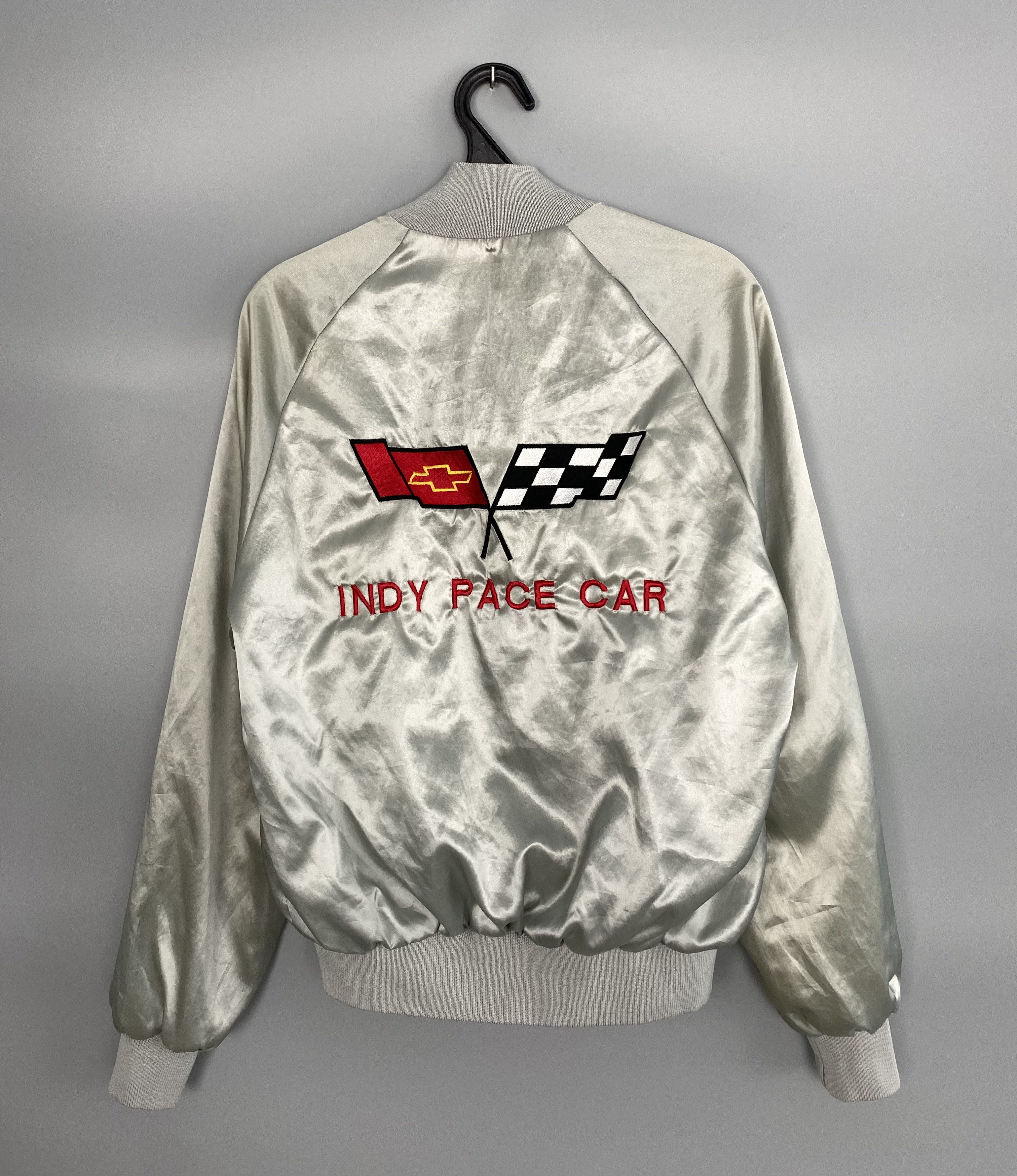 image of Vintage Corvette Indy Pace Car Made In Usa Light Jacket in Grey, Men's (Size Medium)