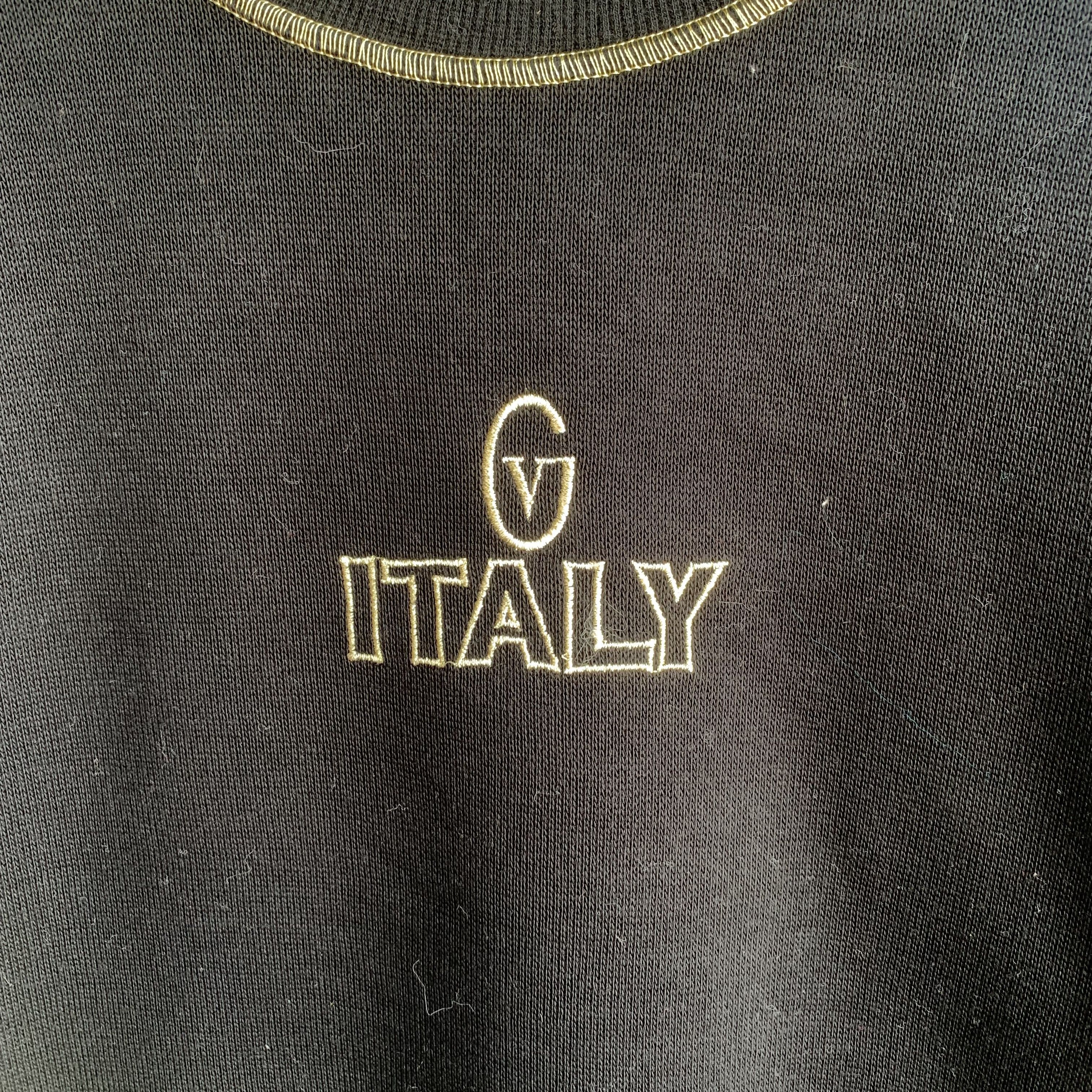 Valentino Vintage Gianni Valentino Black Spell Out Pullover Sweater Size US M / EU 48-50 / 2 - 2 Thumbnail