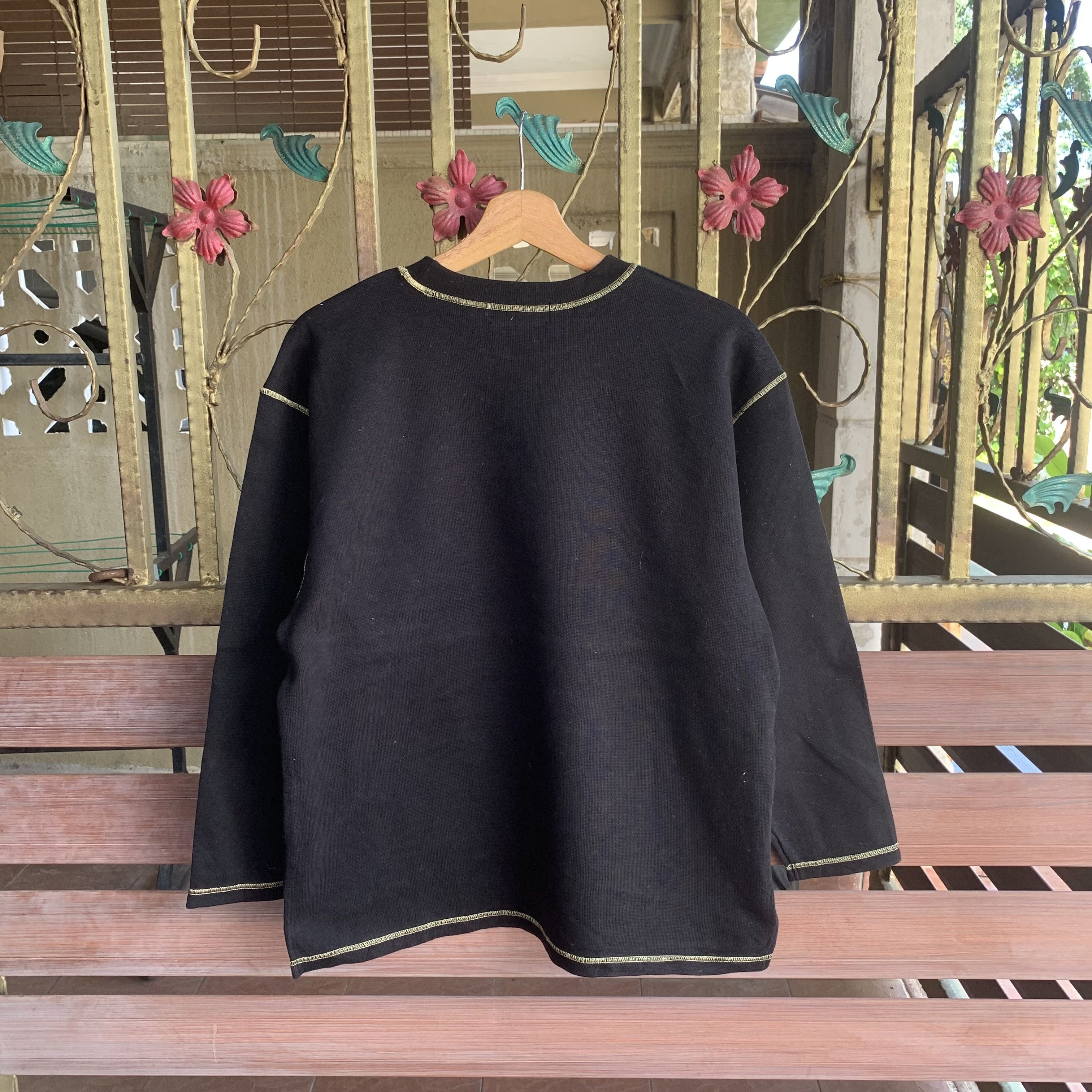Valentino Vintage Gianni Valentino Black Spell Out Pullover Sweater Size US M / EU 48-50 / 2 - 9 Thumbnail