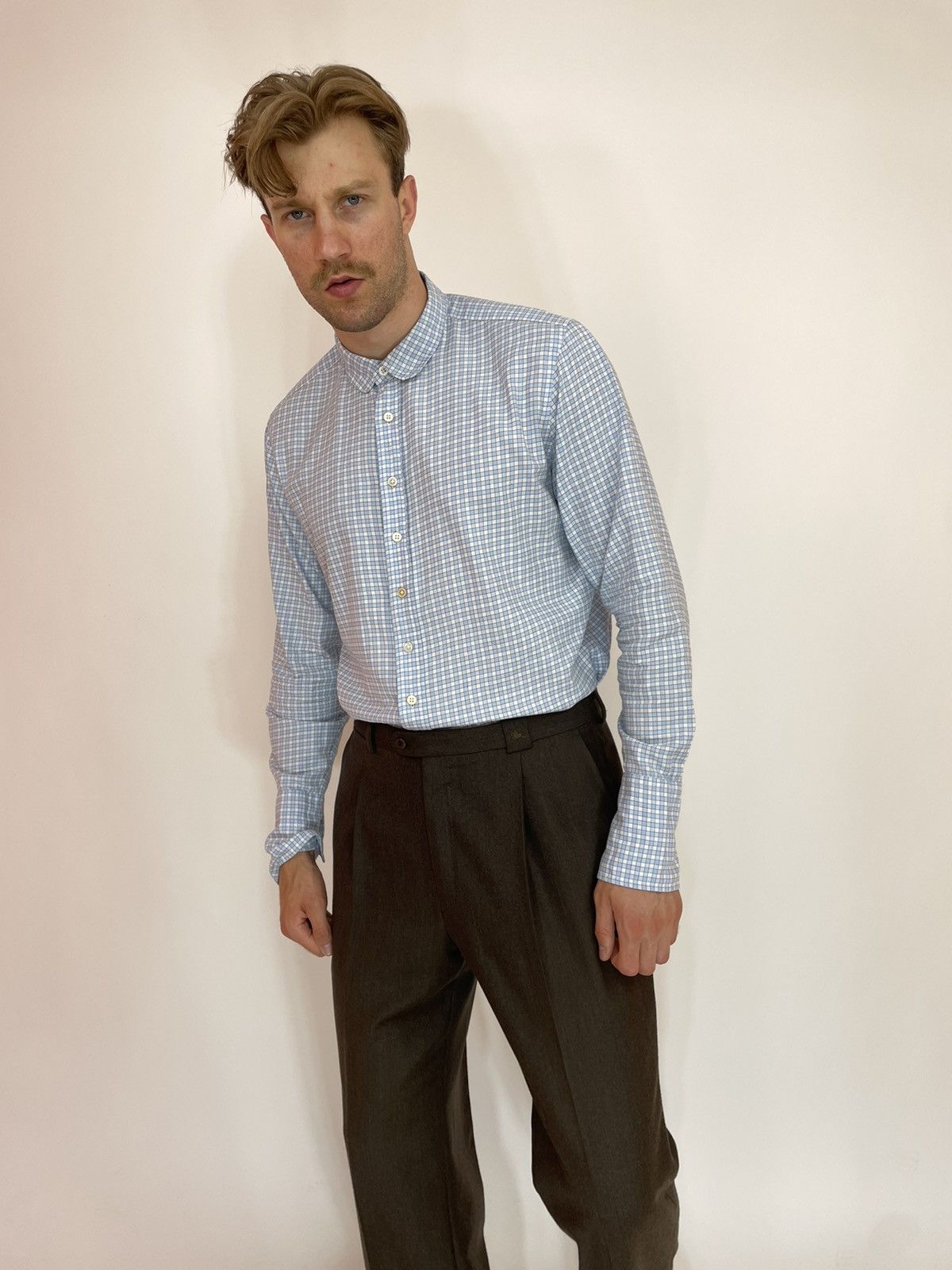 Paul Smith Paul Smith Mens Plaid slim fit shirt long sleeve size XL Size US XL / EU 56 / 4 - 12 Thumbnail