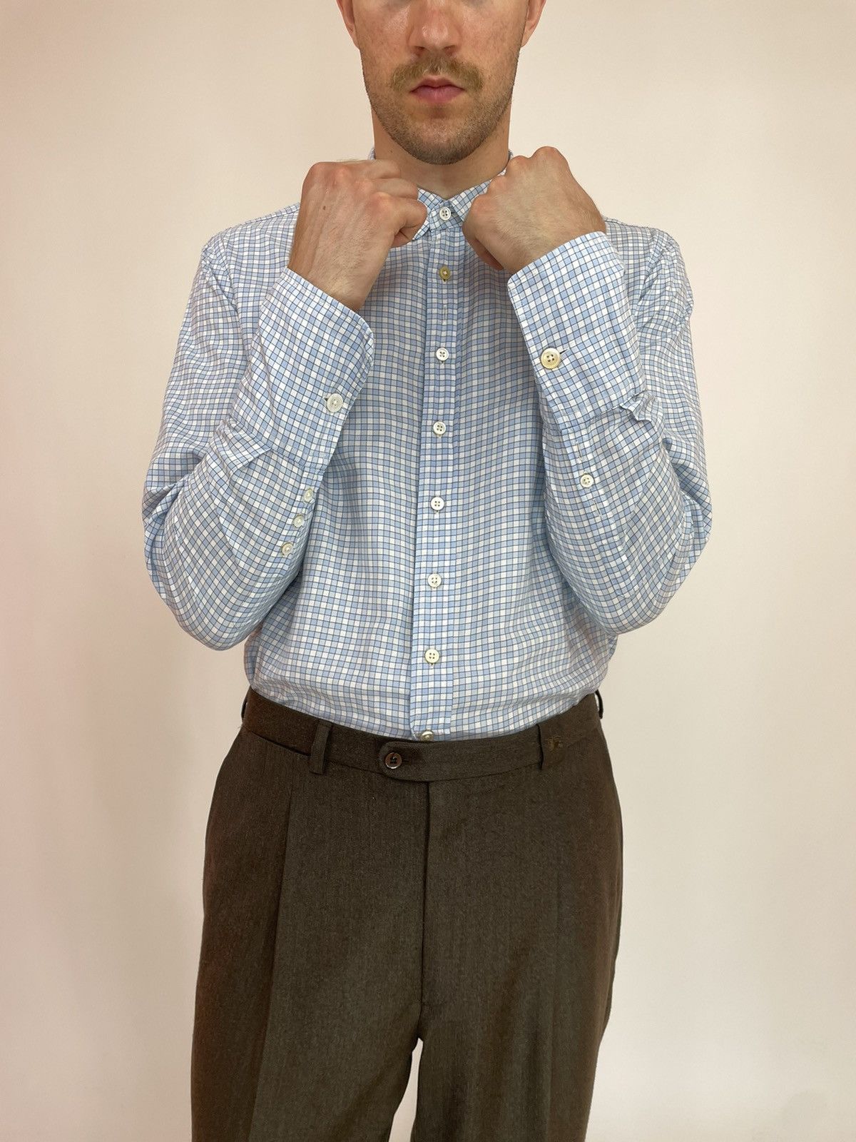 Paul Smith Paul Smith Mens Plaid slim fit shirt long sleeve size XL Size US XL / EU 56 / 4 - 15 Thumbnail