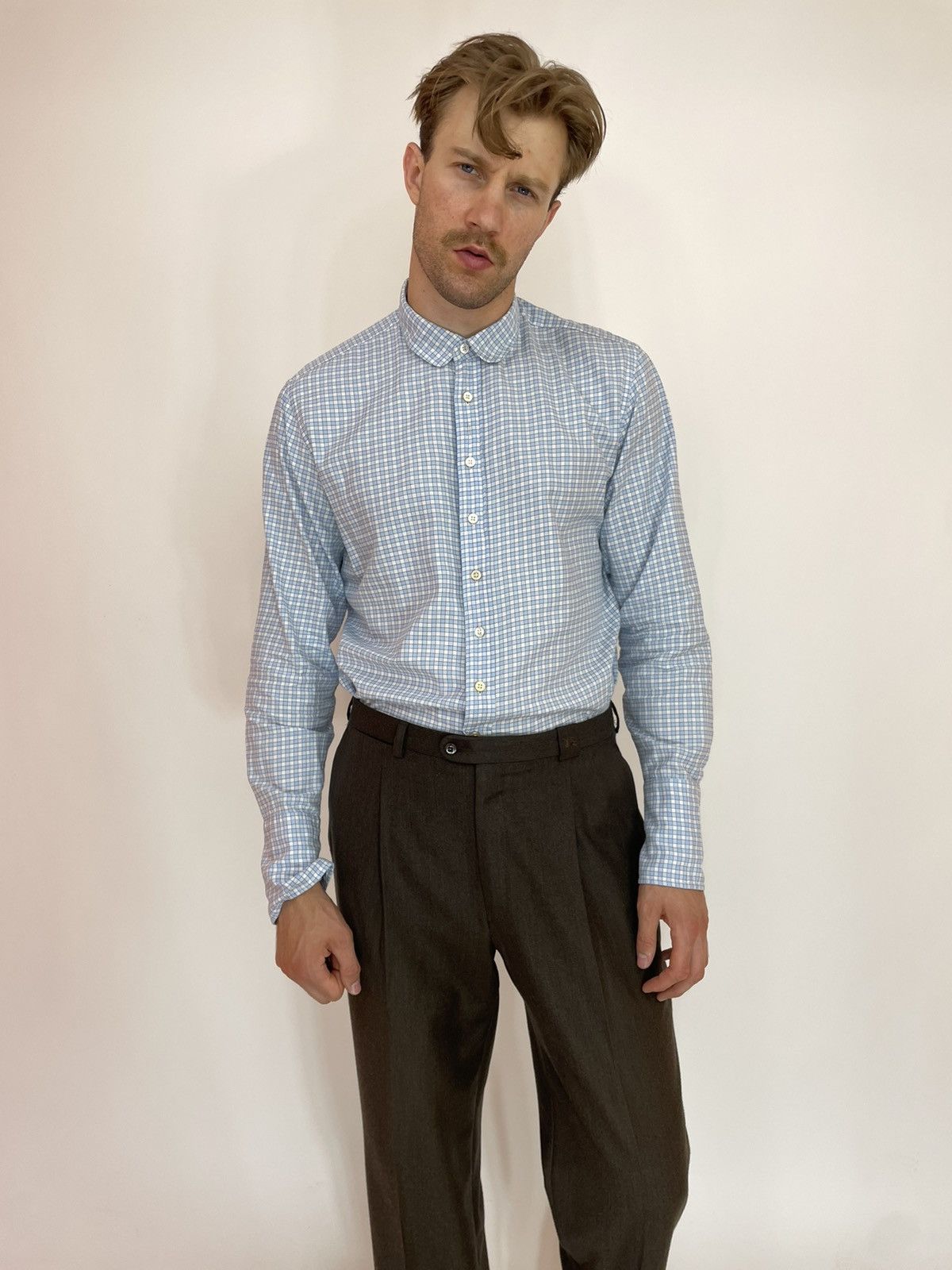 Paul Smith Paul Smith Mens Plaid slim fit shirt long sleeve size XL Size US XL / EU 56 / 4 - 9 Thumbnail