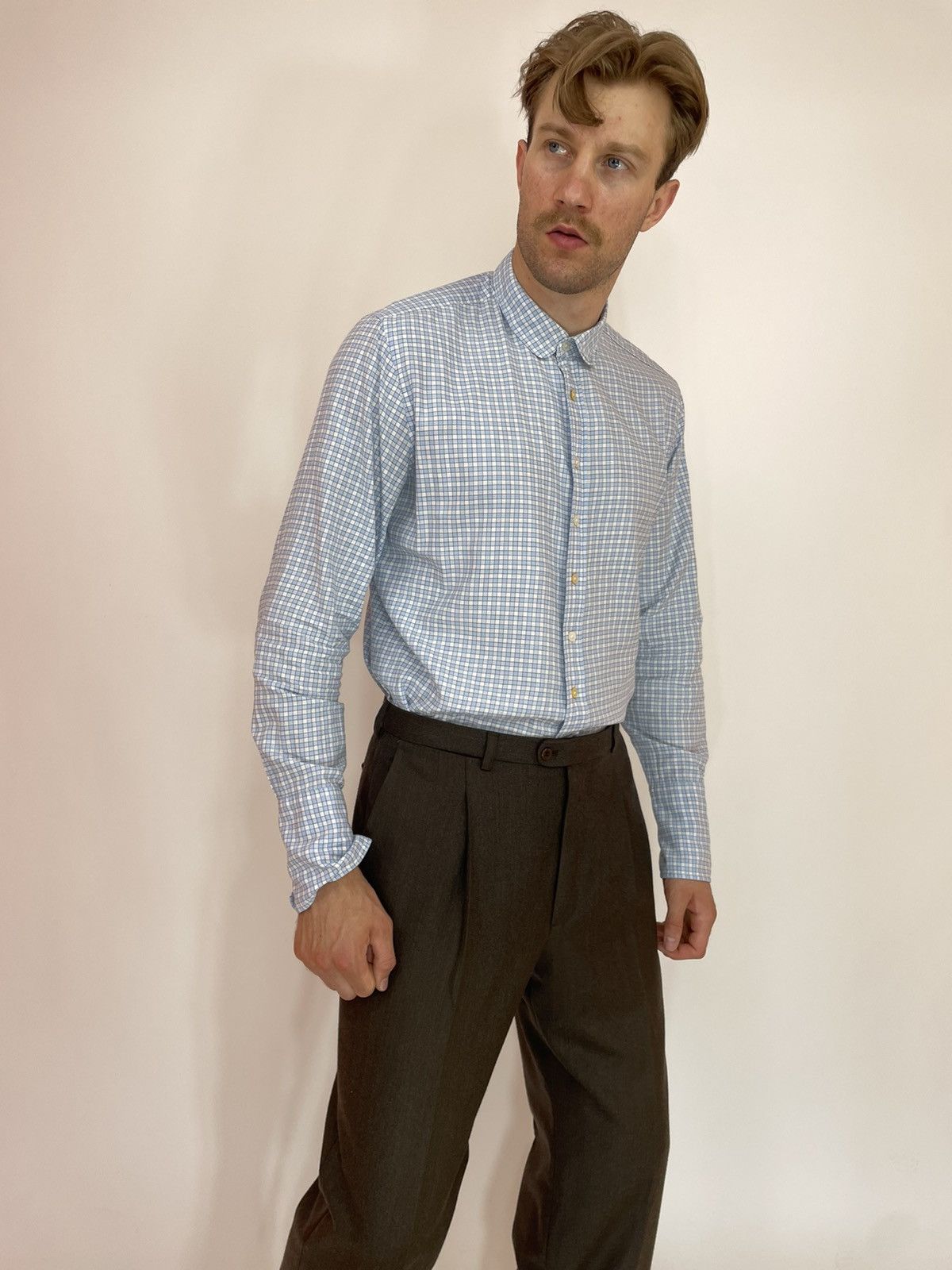 Paul Smith Paul Smith Mens Plaid slim fit shirt long sleeve size XL Size US XL / EU 56 / 4 - 11 Thumbnail