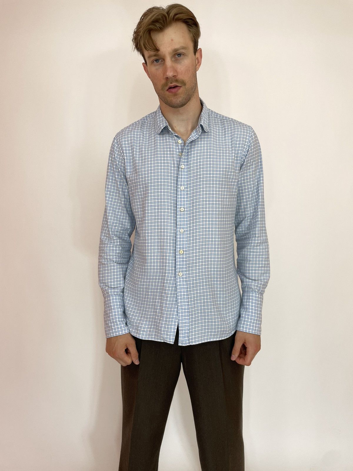 Paul Smith Paul Smith Mens Plaid slim fit shirt long sleeve size XL Size US XL / EU 56 / 4 - 13 Thumbnail
