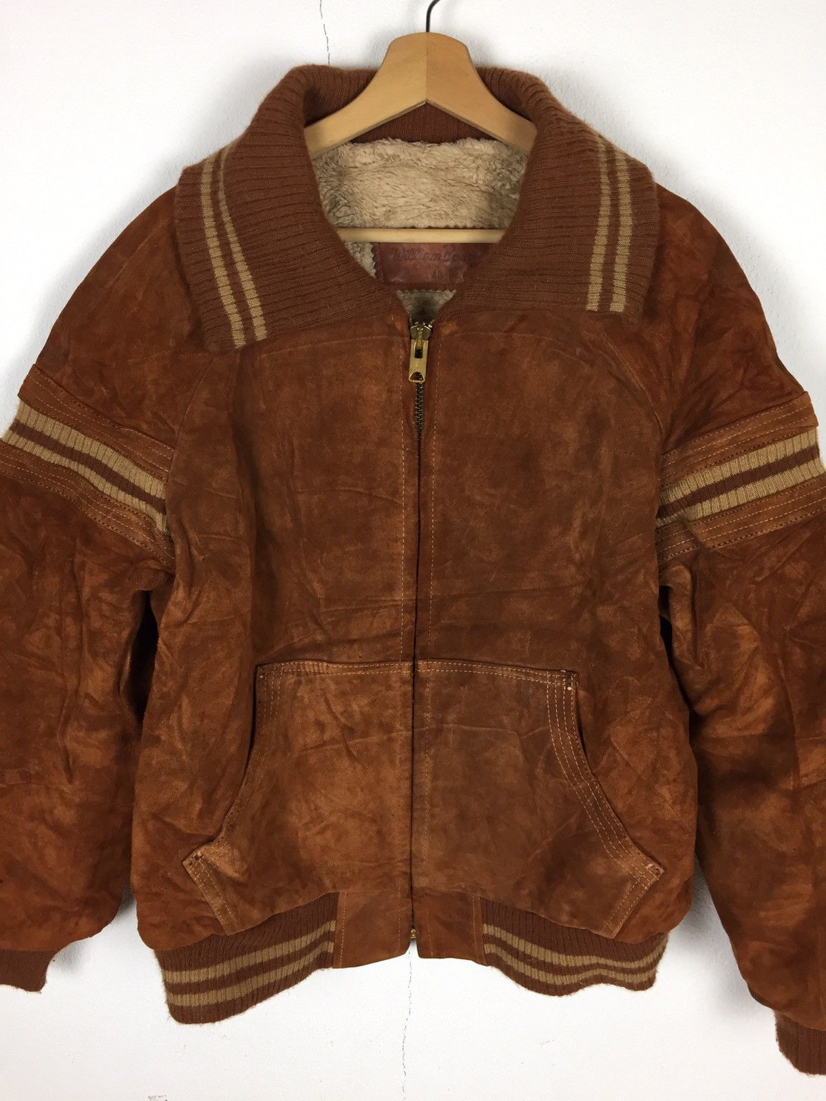 Vintage Vintage William Barry Suede Leather Jacket Size US XXL / EU 58 / 5 - 2 Thumbnail