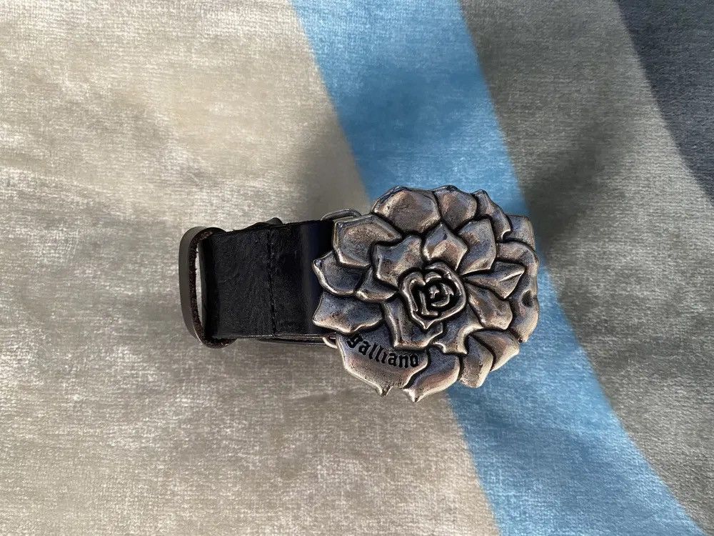 John Galliano Galliano Rose Leather Belt | Grailed