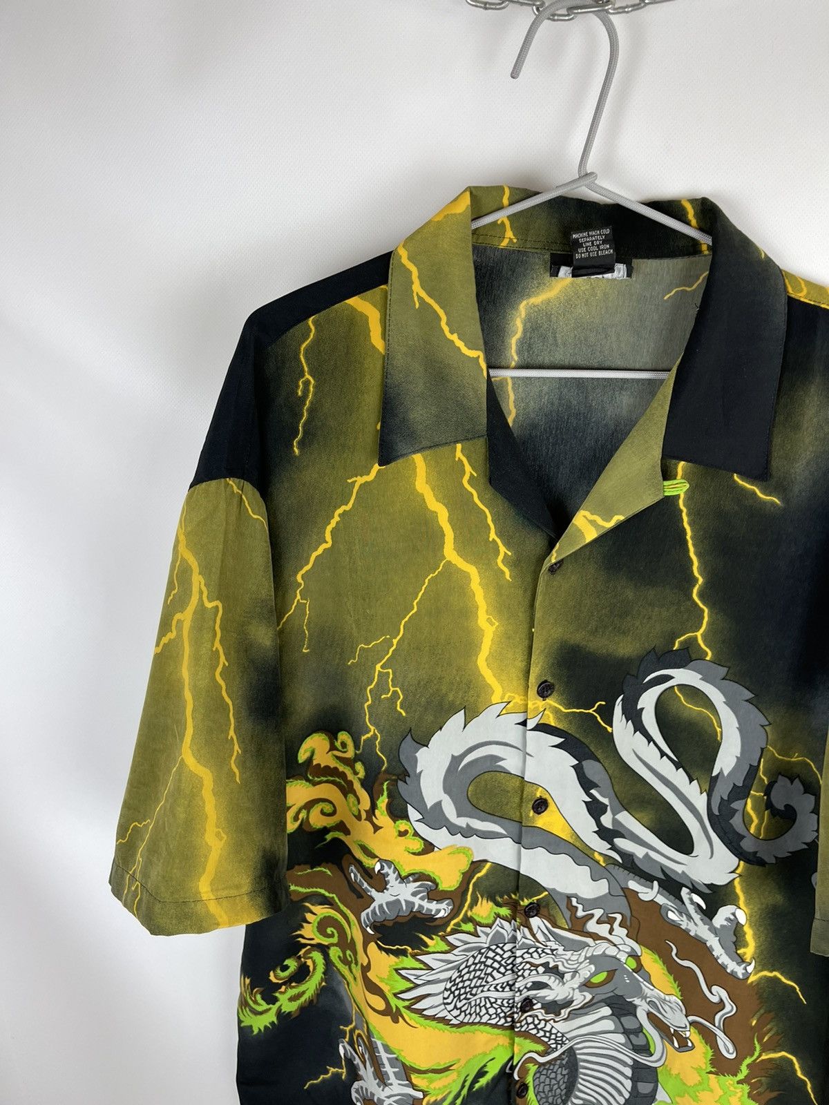 Japanese Brand Canopy vintage Dragon theme mirror lightning print shirt Size US XL / EU 56 / 4 - 8 Thumbnail