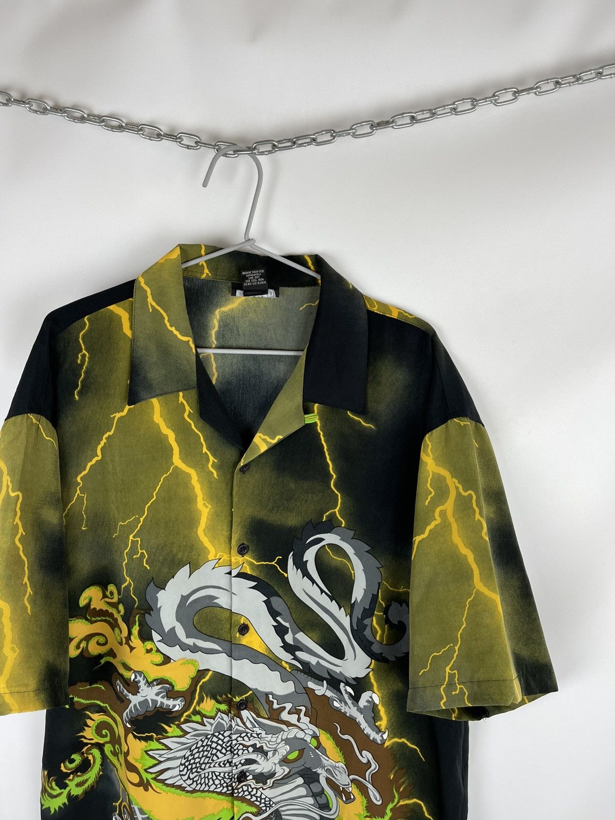 Japanese Brand Canopy vintage Dragon theme mirror lightning print shirt Size US XL / EU 56 / 4 - 3 Thumbnail