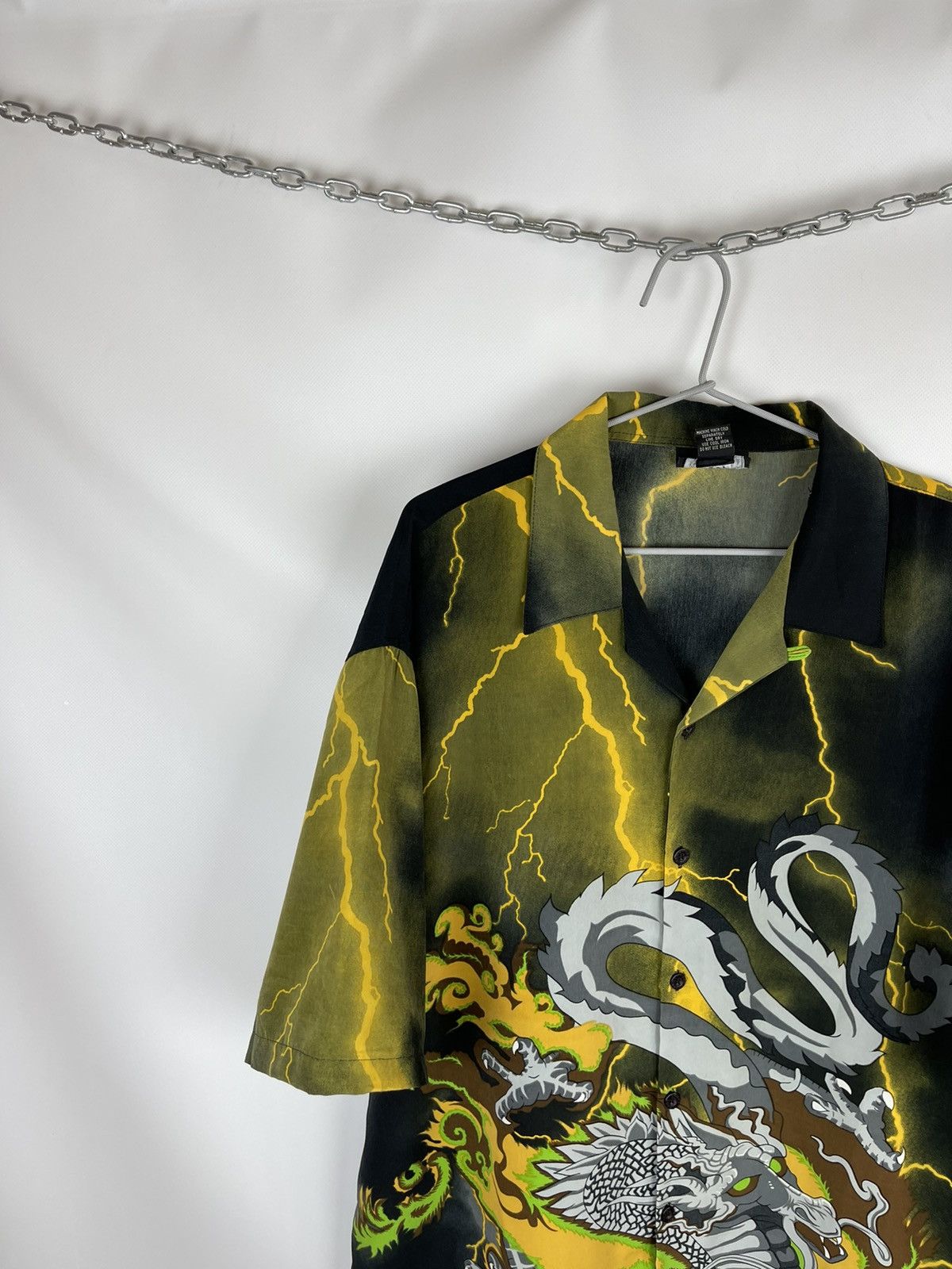 Japanese Brand Canopy vintage Dragon theme mirror lightning print shirt Size US XL / EU 56 / 4 - 2 Thumbnail