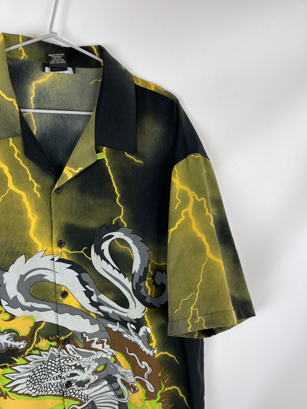 Japanese Brand Canopy vintage Dragon theme mirror lightning print shirt Size US XL / EU 56 / 4 - 7 Thumbnail