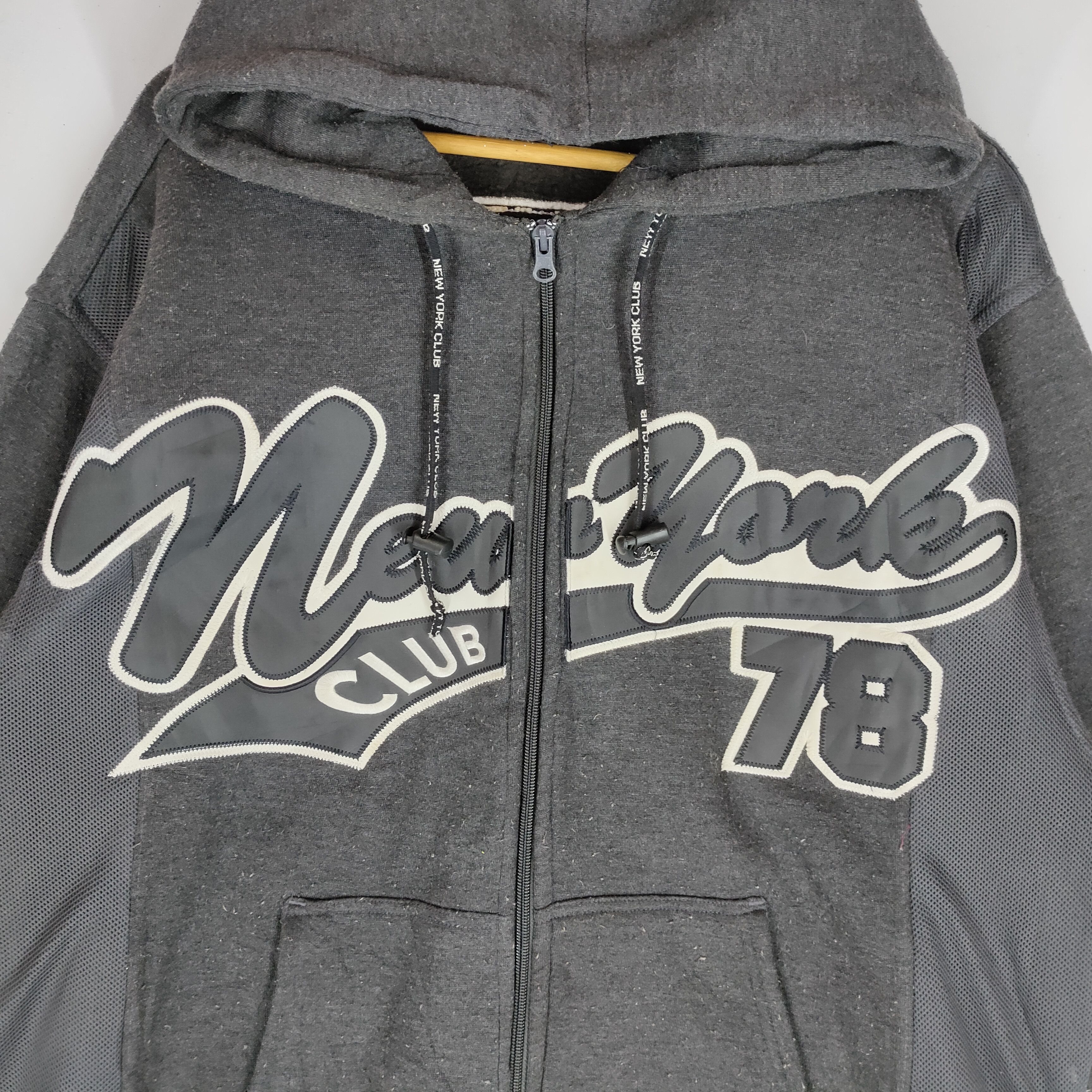 Japanese Brand NEW YORK CLUB Big Logo Embroidery Full Zip Hoodies Size US L / EU 52-54 / 3 - 2 Thumbnail