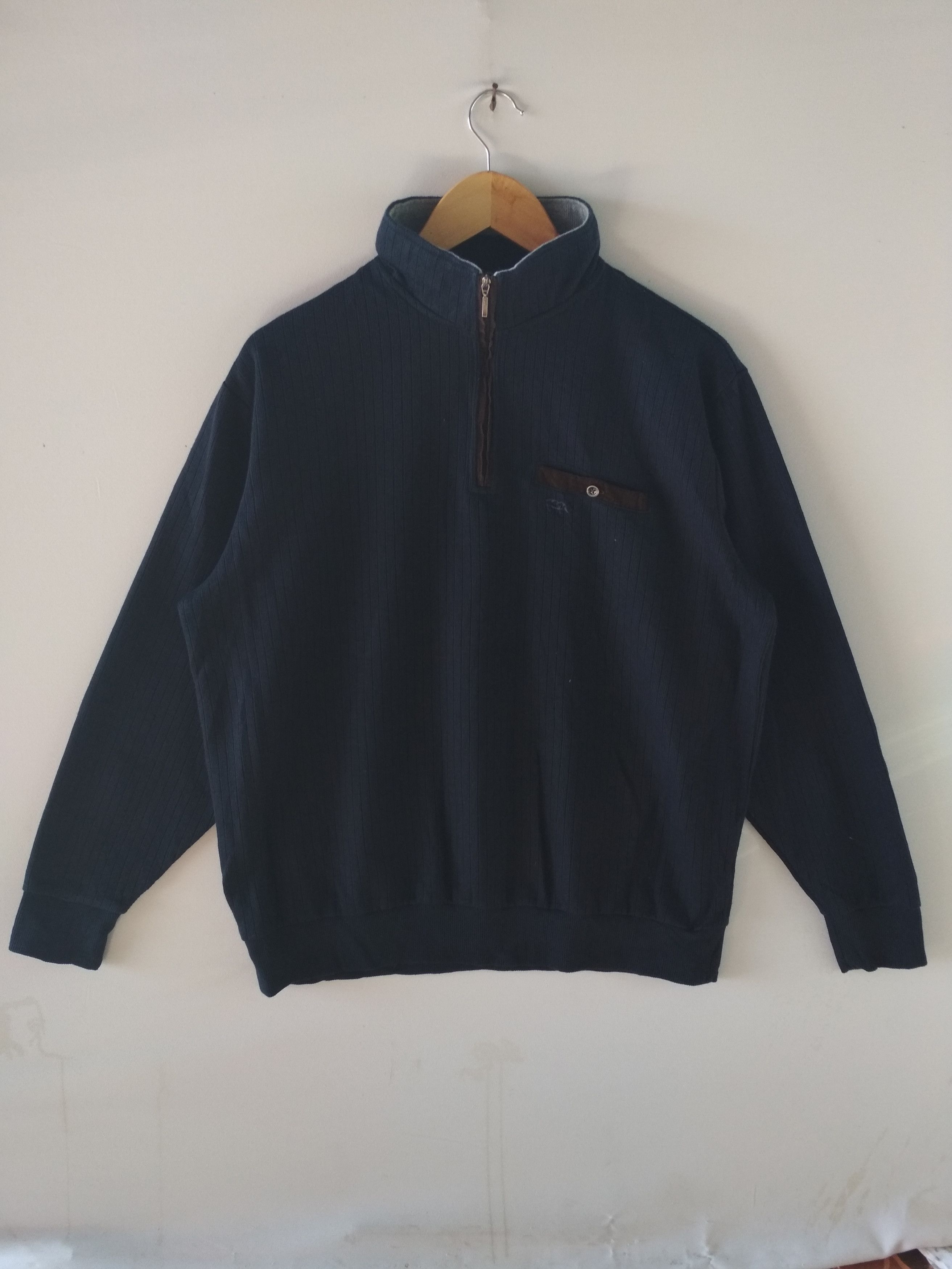 Japanese Brand KANSAI YAMAMOTO ZIP NECK SINGLE POCKET RARE SWEATSHIRT Size US L / EU 52-54 / 3 - 1 Thumbnail