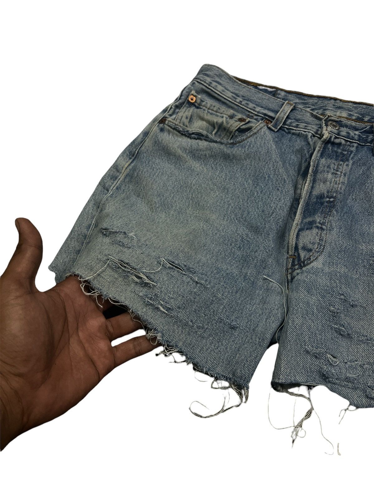 Levi's THRASHED DISTRESSED SHORT PANT DENIM LEVIS Size US 31 - 4 Thumbnail